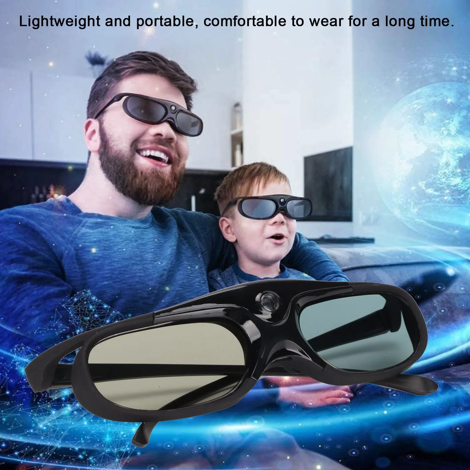 Okulary 3D DLP Link 144 Hz Aktywne z migawką Obiektyw LCD do Projektora 3D