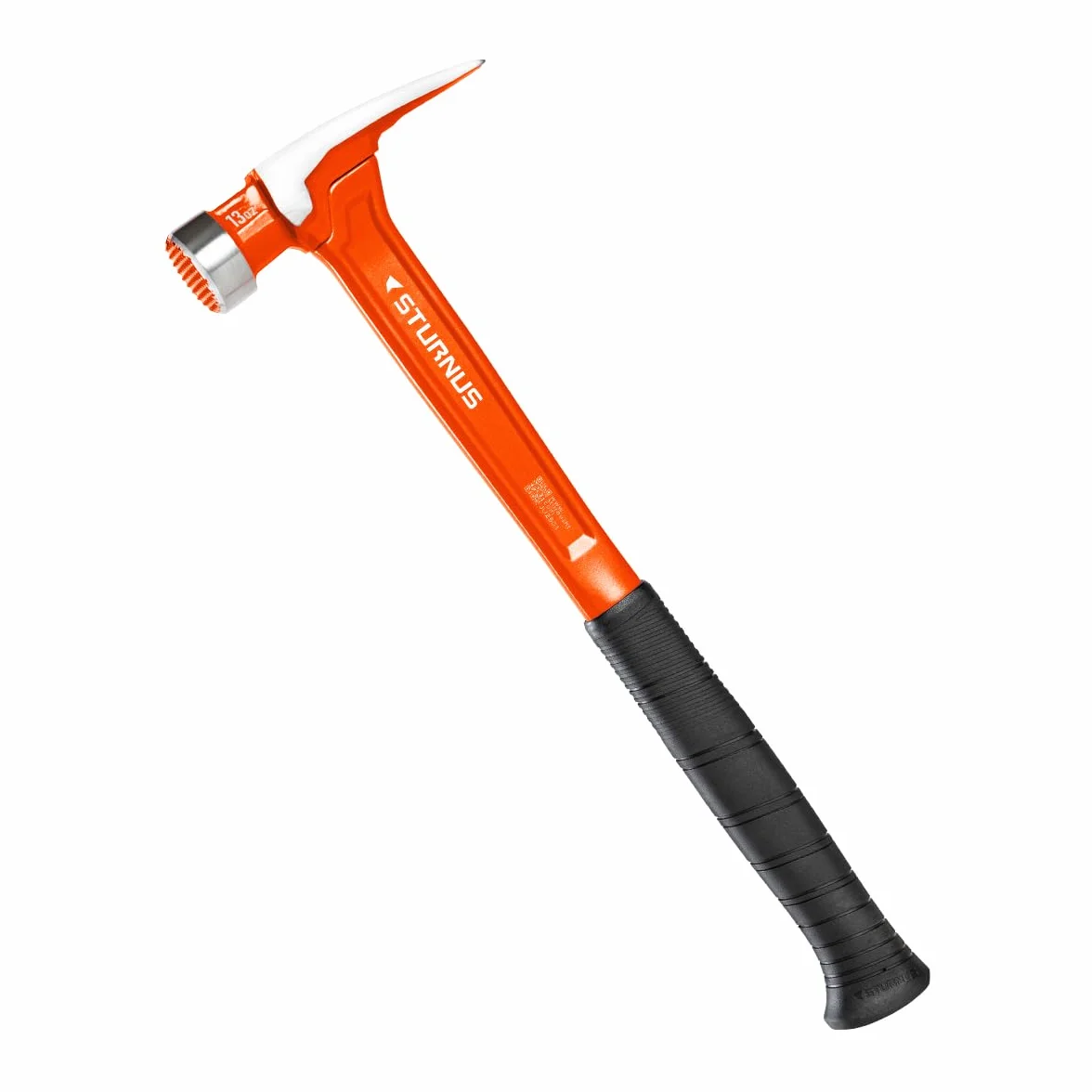 Sturnus Pomarańczowy młotek z chwytem 370 ml Velocity Rip Claw – 388 g, lekkie aluminium i ergonomiczny, profesjonalny, z uchwytem antywibracyjnym (frezowana tarcza, długi uchwyt)