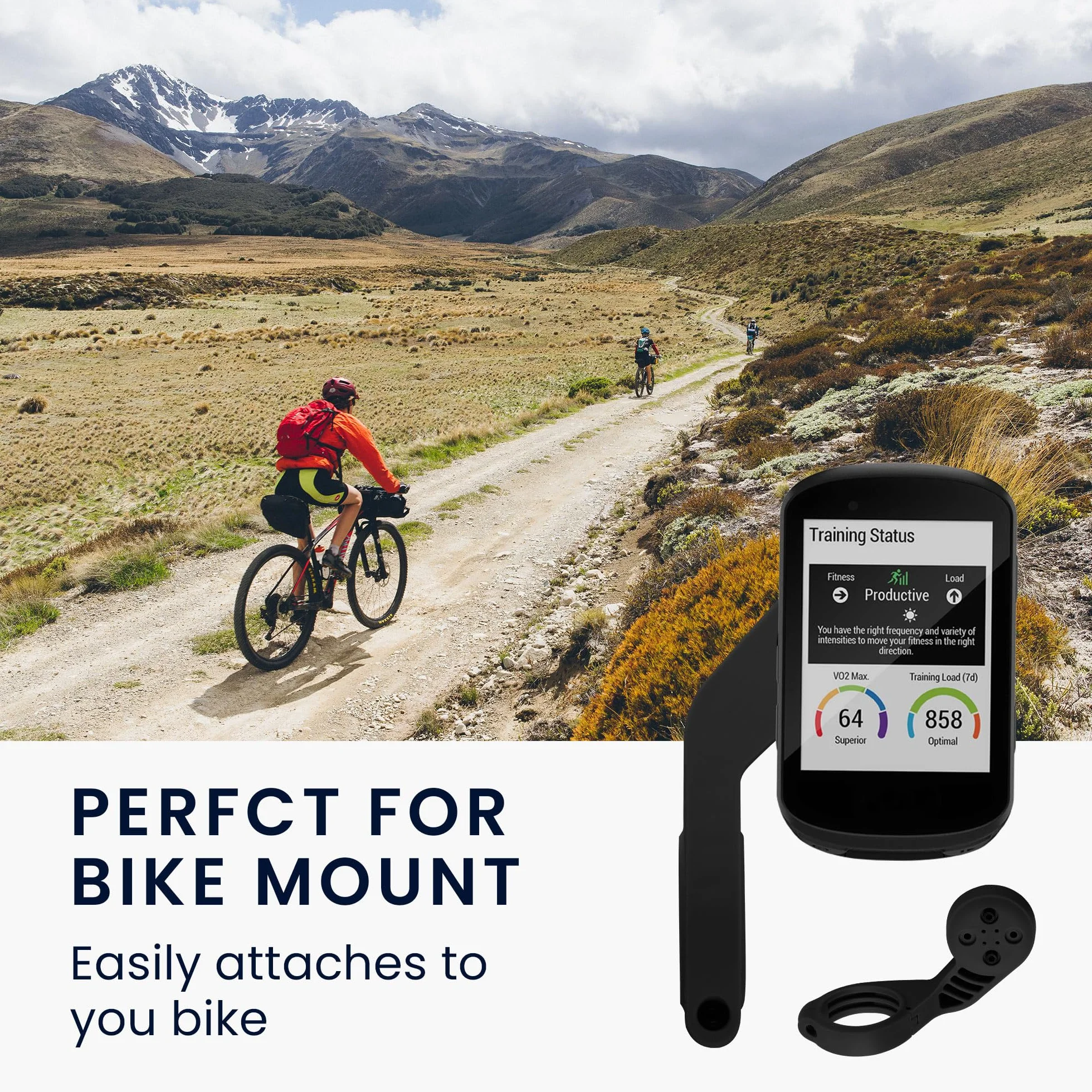 kwmobile Uchwyt rowerowy GPS na kierownicę kompatybilny z Garmin Edge, Czarny