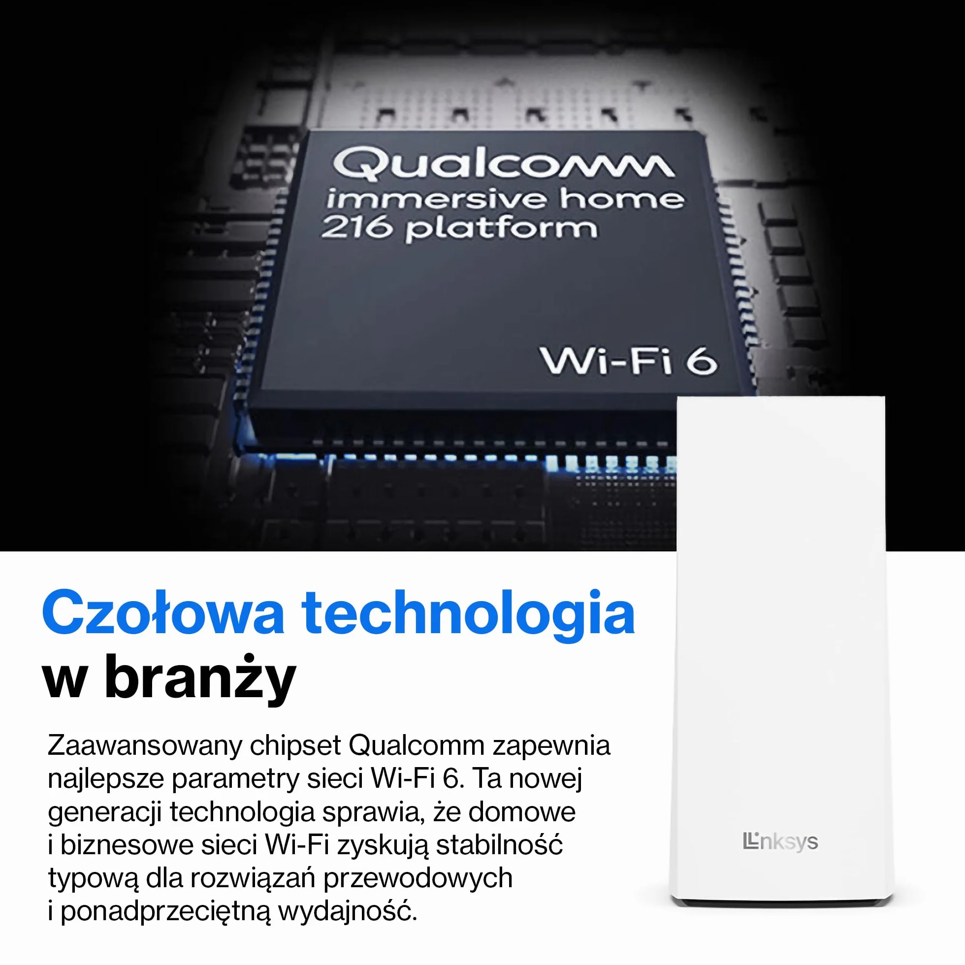 Linksys Velop MX8400 Wi-Fi 6 Mesh System AX4200 router do 525 m2 biały 2 szt.