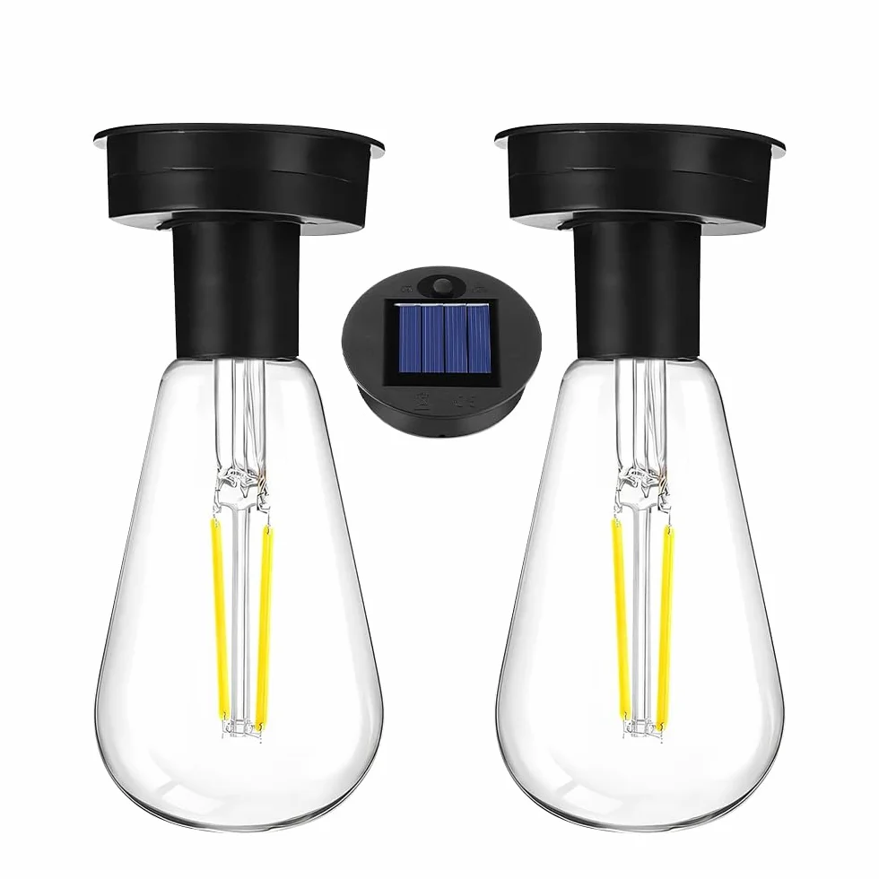 Żarówka solarna, 2 sztuki 8 cm, żarówki solarne do użytku na zewnątrz, zamiennik z jasną żarówką LED, części zamienne do lamp ogrodowych, latarni solarnych, "zrób to sam"