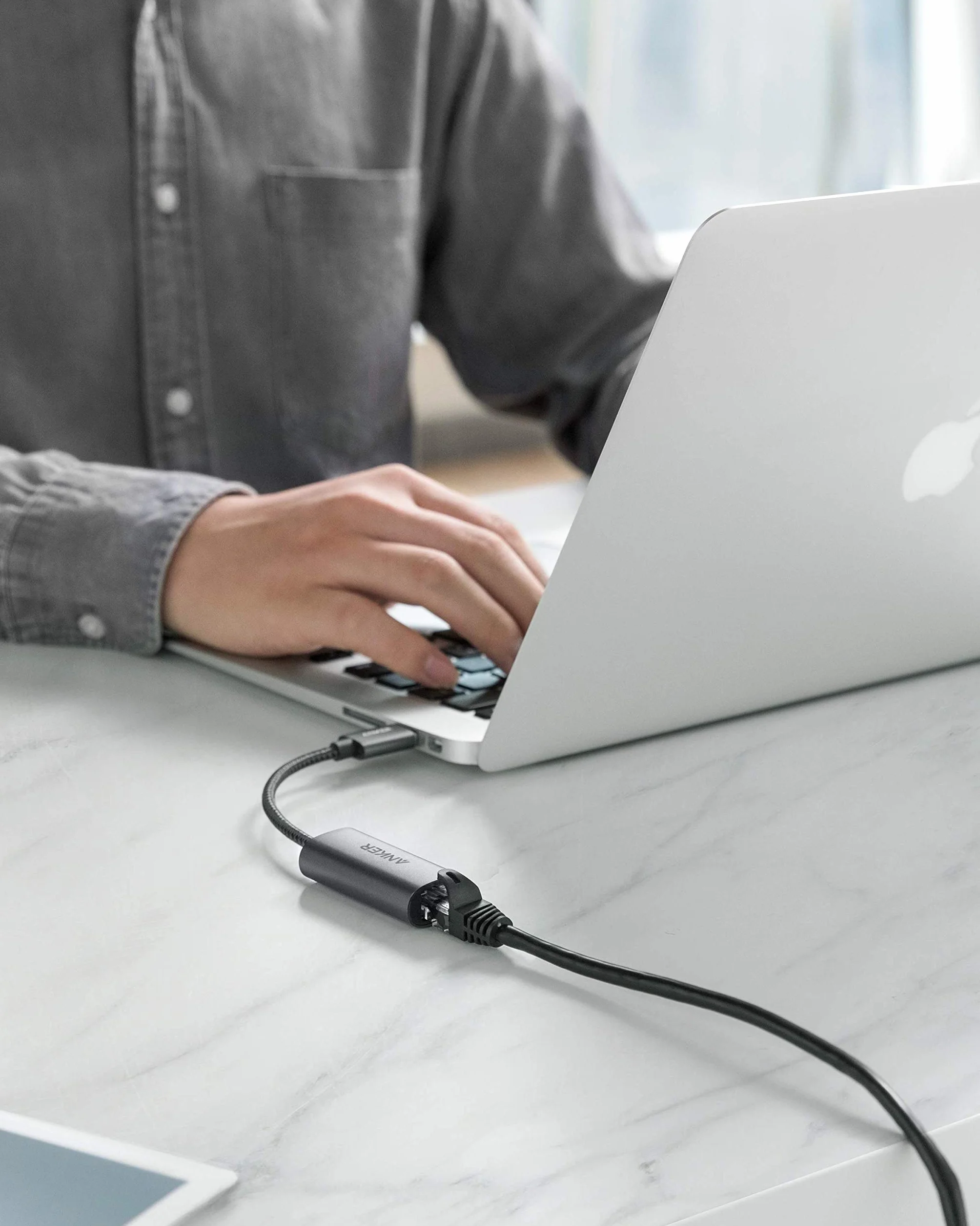 Anker PowerExpand USB 3.0 na Gigabit Ethernet adapter aluminiowy do MacBook