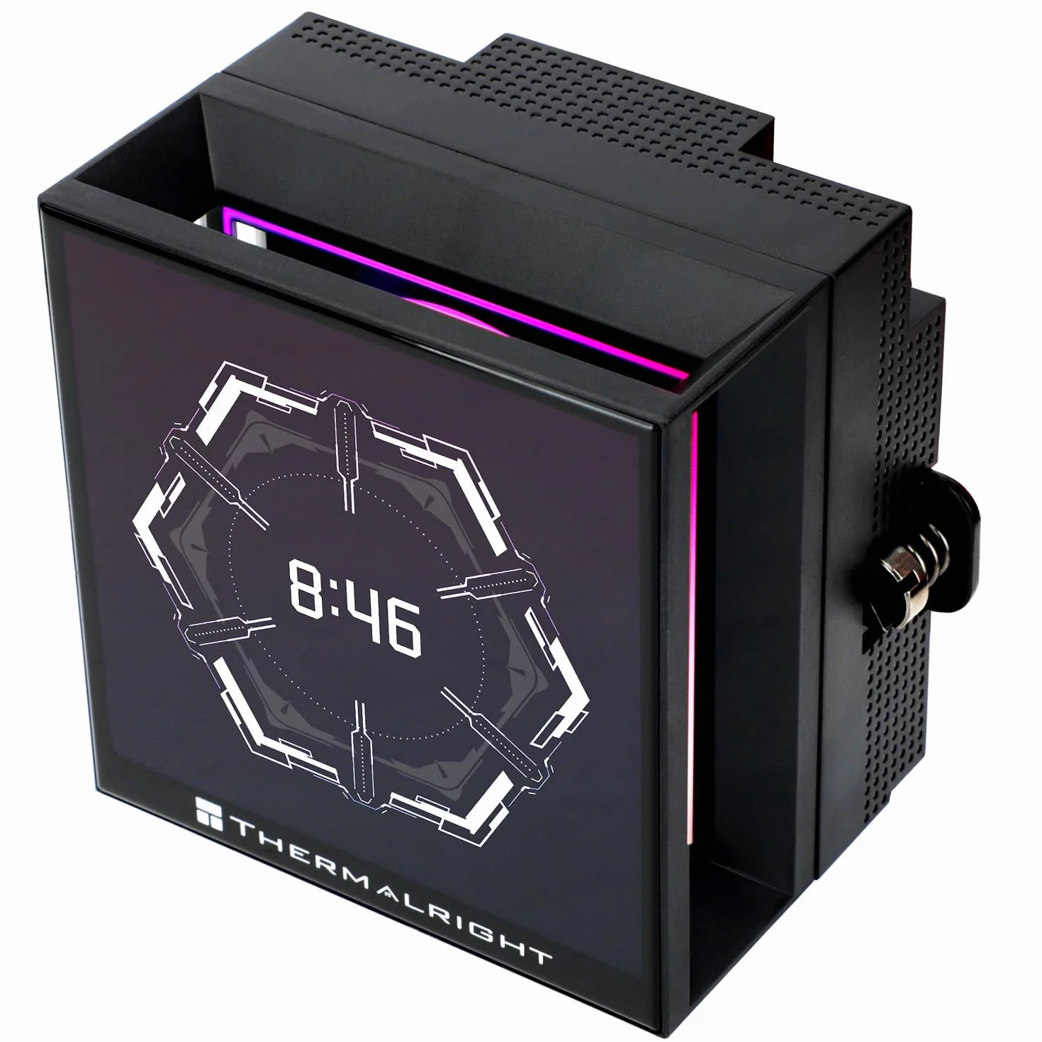 Thermalright Hyper Vision 360 ARGB Black chłodzenie cieczą CPU AIO ekran IPS LCD 480×480 LGA1851/1700 AM5 3,95 cala