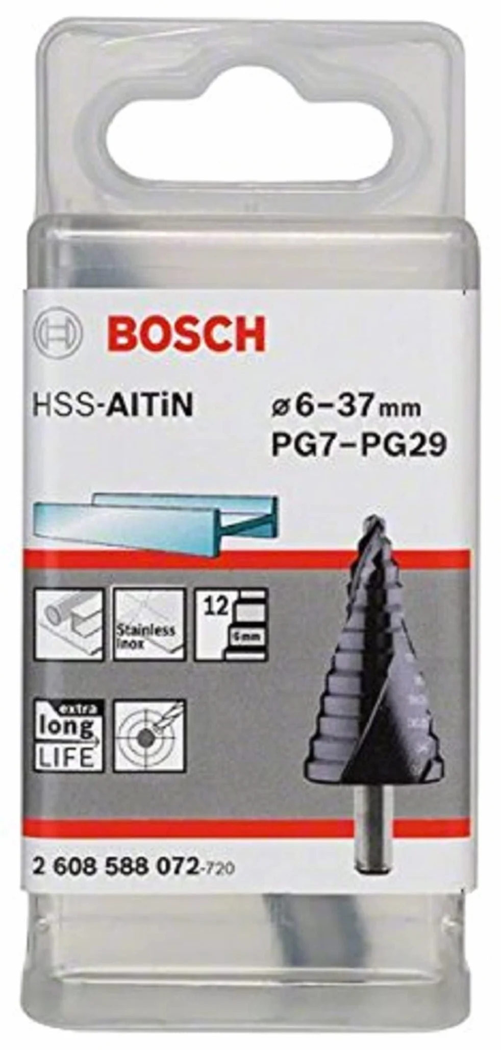 Bosch Profesional Wiertła stopniowe HSS-AlTiN 6-37 mm, 10,0 mm, 93 mm