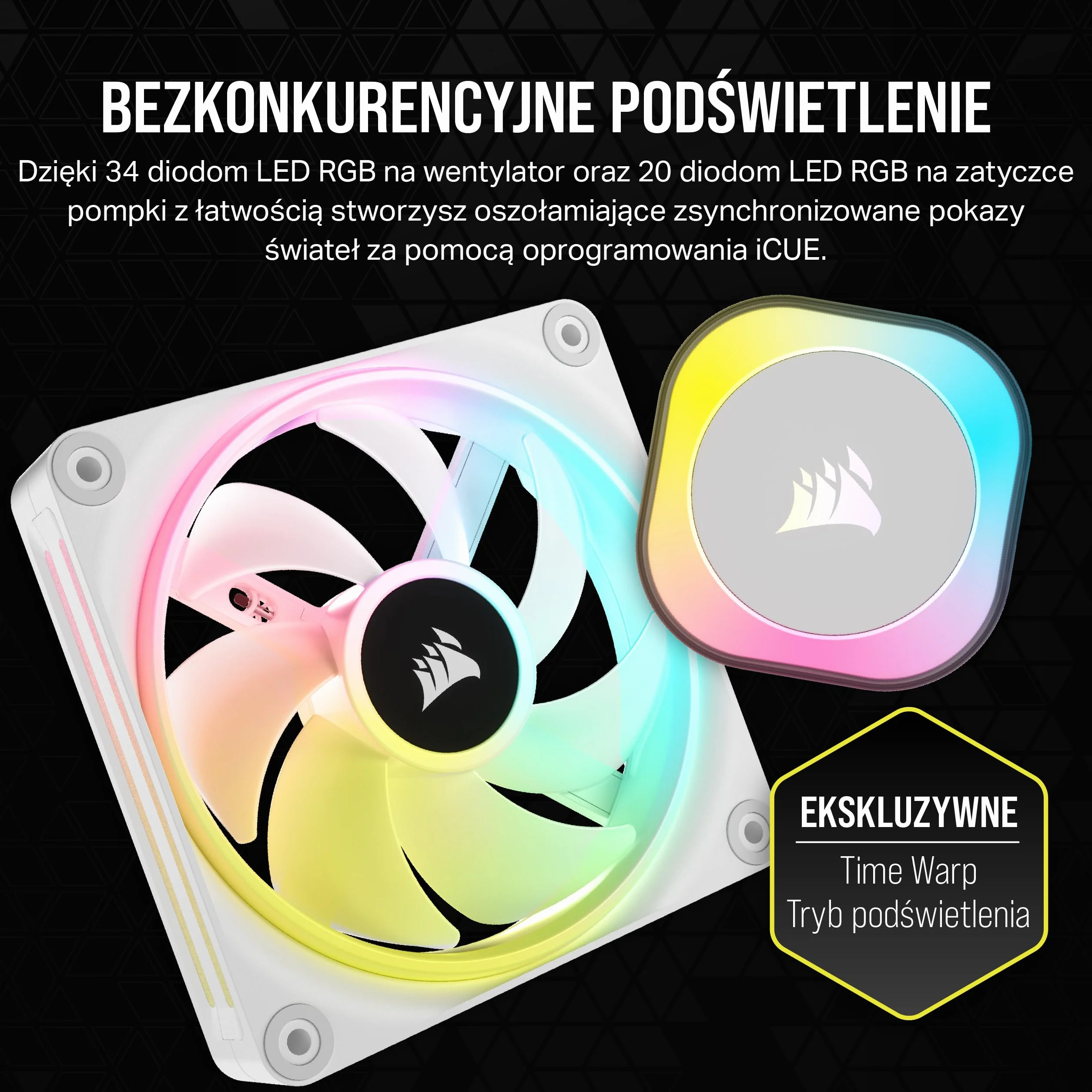 CORSAIR iCUE LINK H100i RGB Chłodzenie Procesora Cieczą - 240 mm AIO - Wentylatory QX120 RGB - Pasuje do Intel® LGA 1700, AMD® AM5 - W Zestawie Koncentrator Systemowy iCUE LINK - Biały