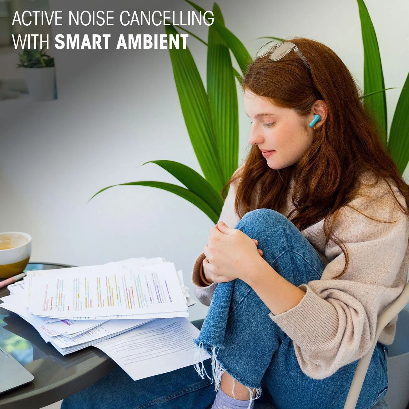 JBL Wave Beam 2 Bezprzewodowe Słuchawki Douszne Bluetooth Redukcja Szumów 40 H Odtwarzania Dźwięk JBL Pure Bass Smart Ambient Wielopunktowe Połączenie Czarne