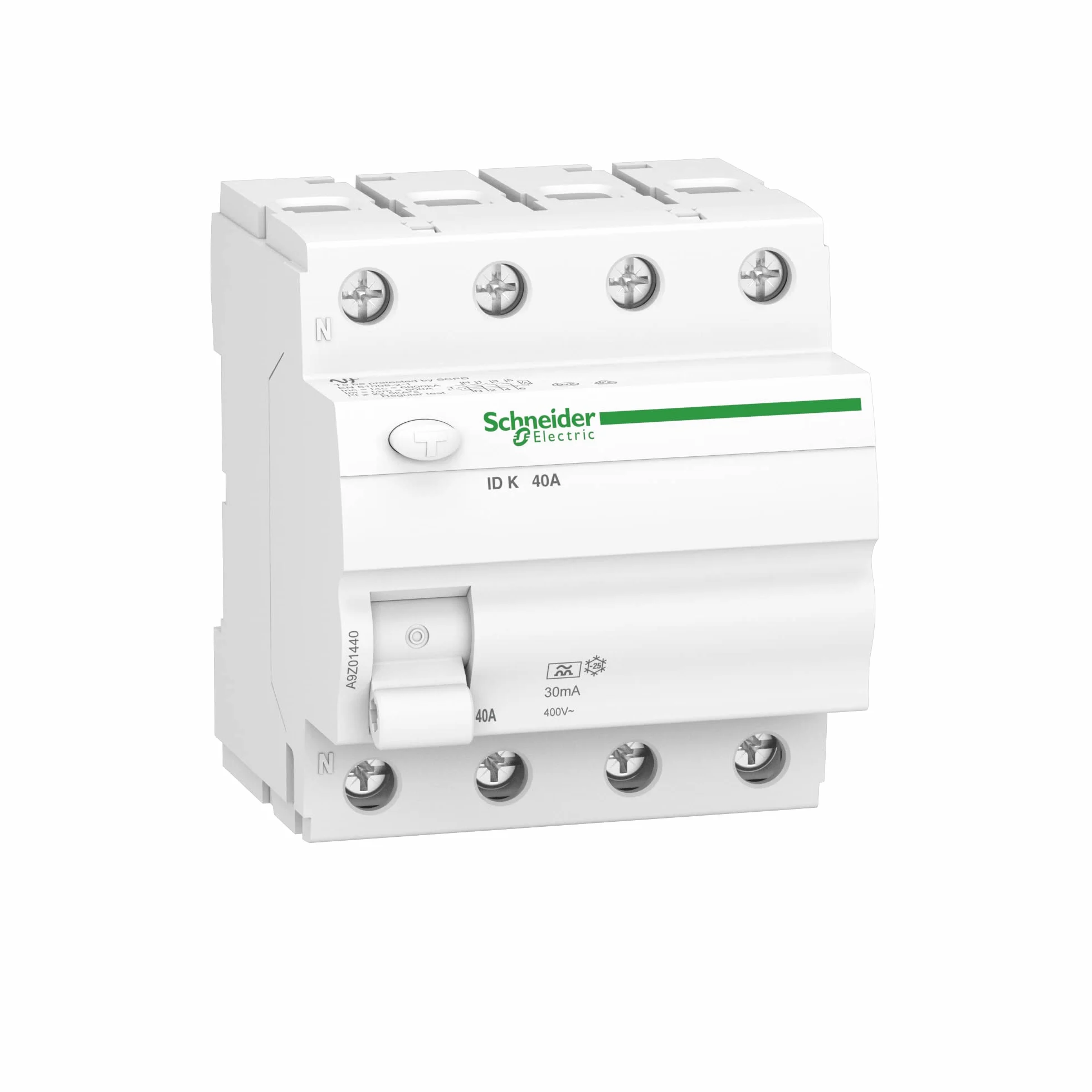 Schneider Electric A9Z01440 wyłącznik różnicowoprądowy ID K, 4P, 40A, 30 mA, typ A, 40 A