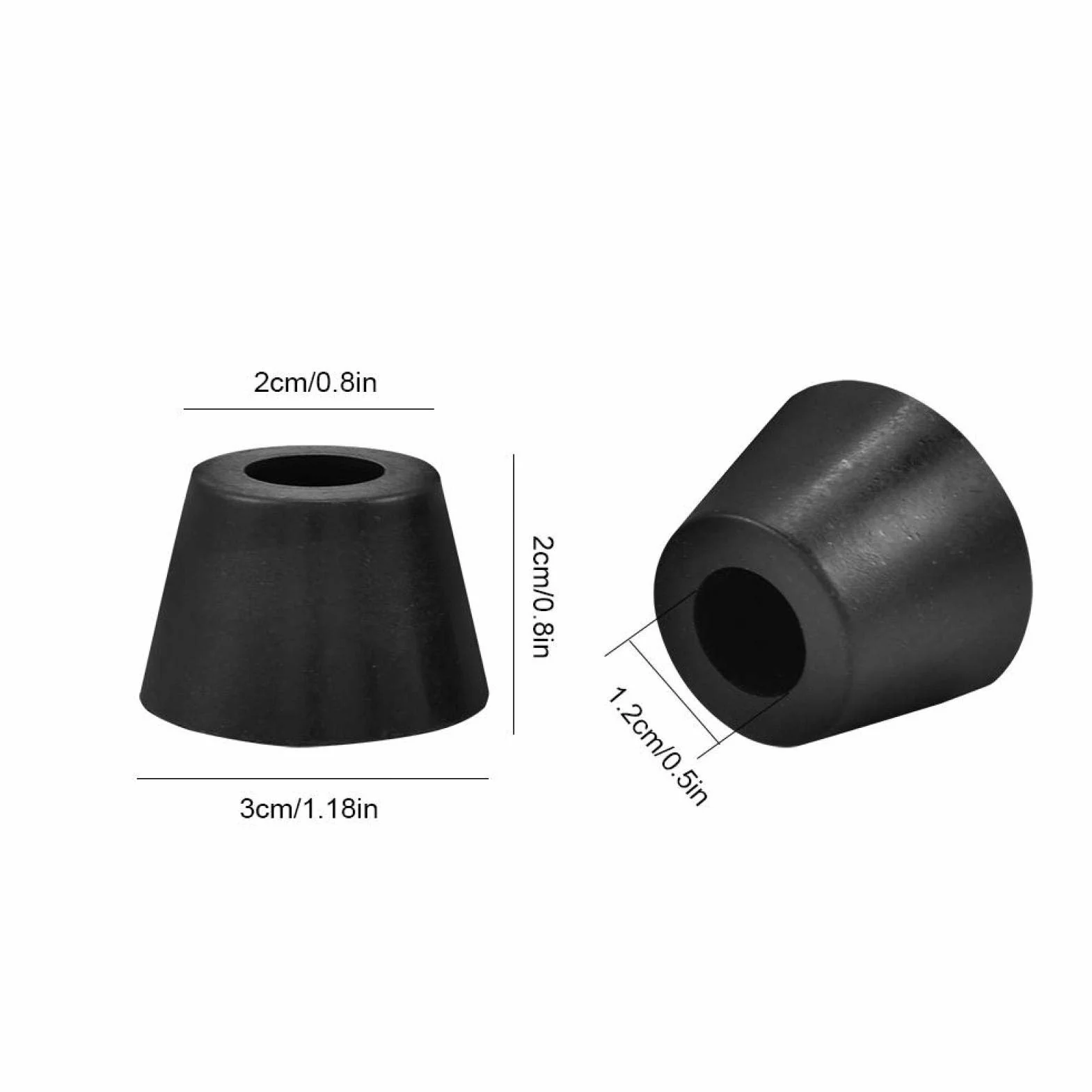 Nóżki Izolacyjne do Głośników, 8 Szt. 30x20mm Gumowe Nóżki Podstawa Antywibracyjna Podstawa, do Głośnika HiFi/Wzmacniacza/Subwoofera Samochodowego