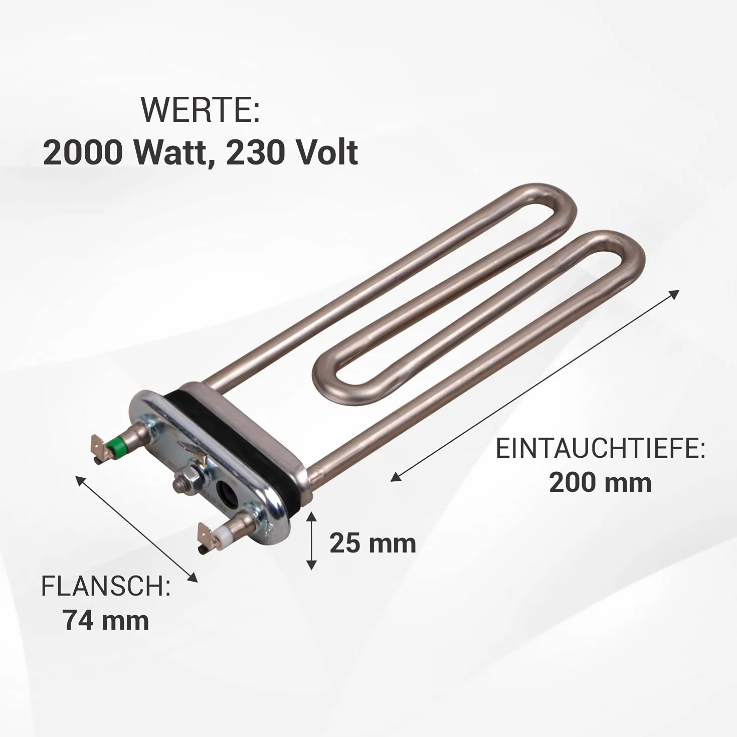 VIOKS Element grzewczy 2000W 230V Zamiennik dla grzałki do pralki Bosch 12024403 & IRCA 6099749R - Grzałka do pralki Bosch Neff Siemens