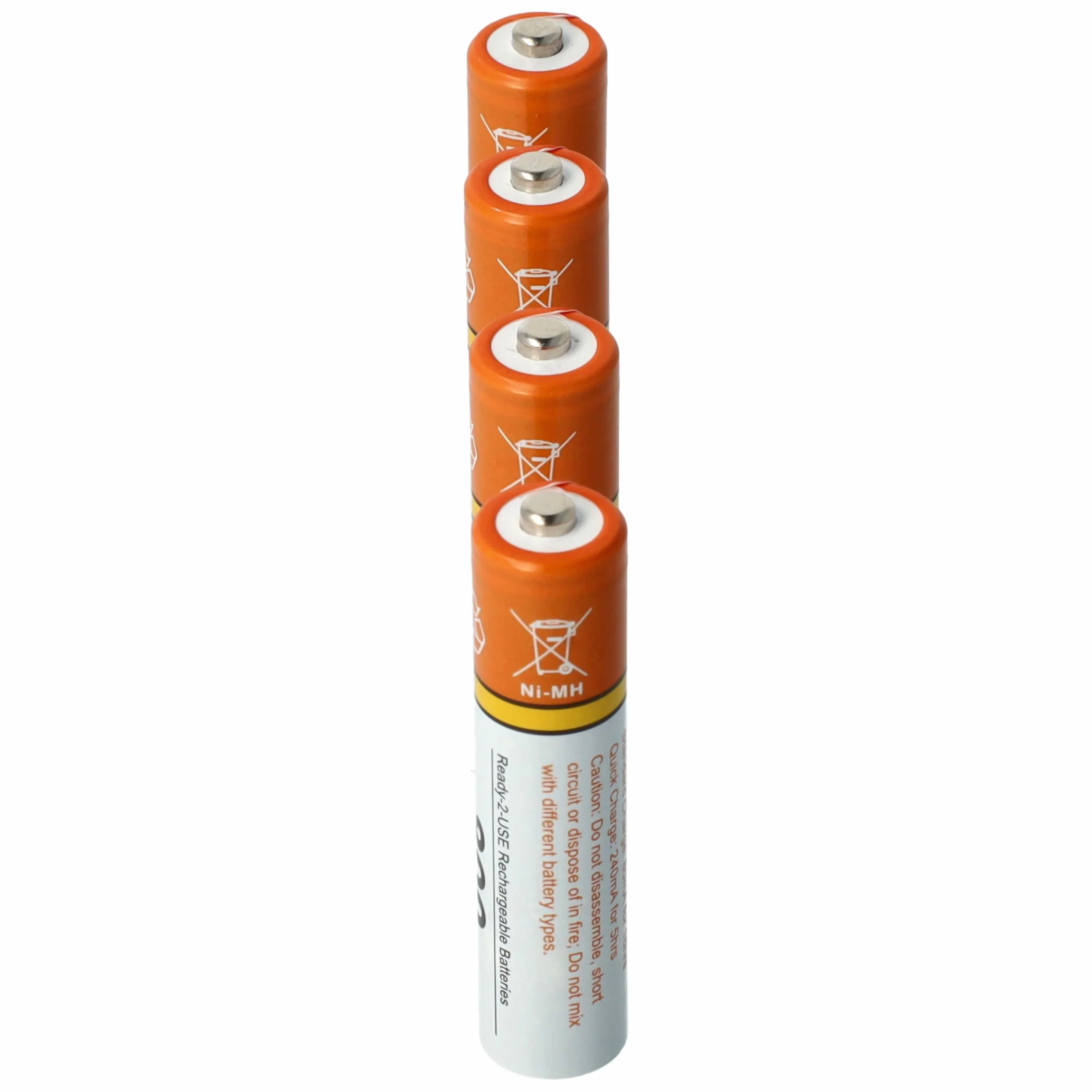 vhbw 4X Baterie AAA Micro kompatybilny z Yealink W52P bezprzewodowy telefon stacjonarny (800mAh, 1,2V, NiMH)