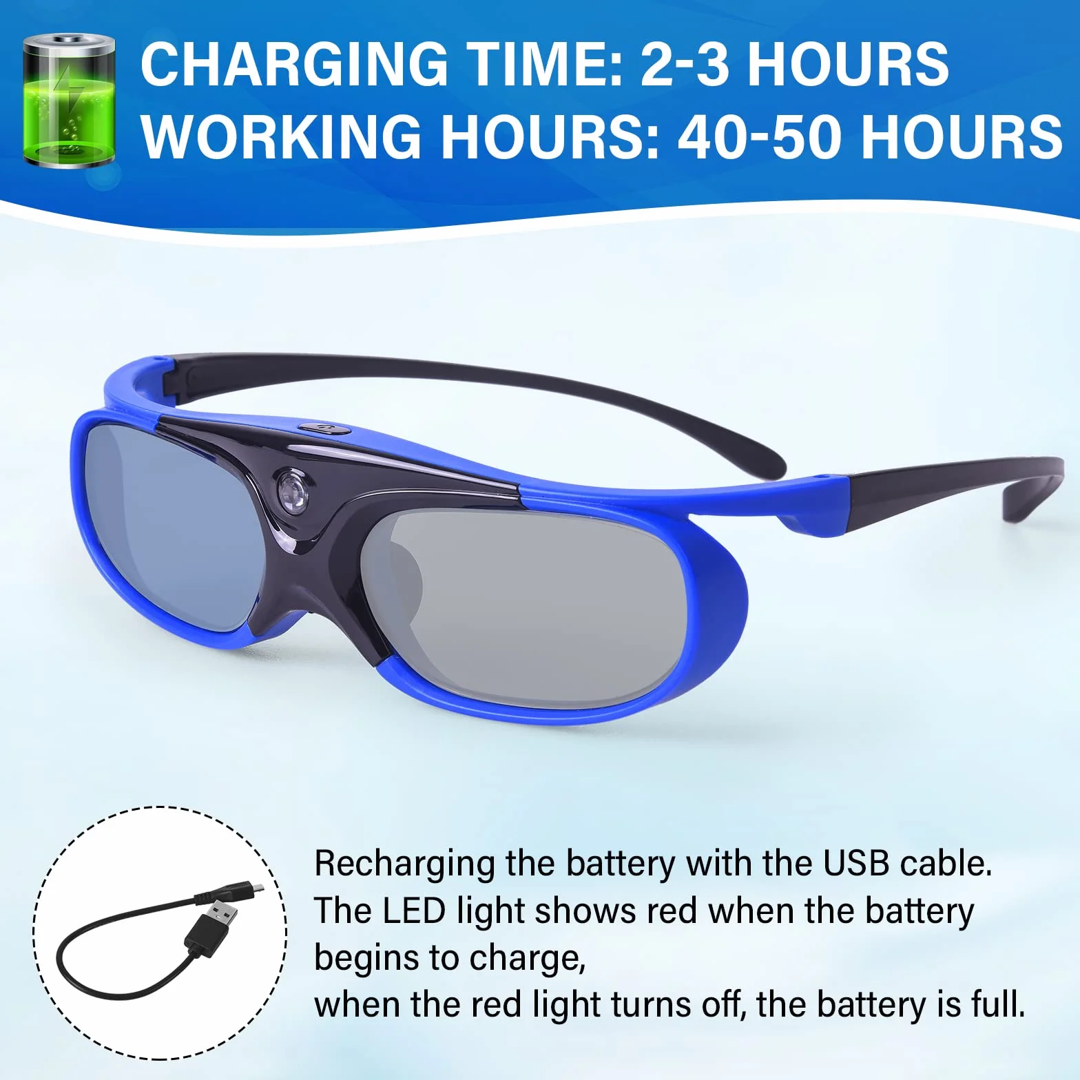 Okulary 3D DLP Link Aktywna Migawka BenQ Optoma Viewsonic Acer Philips LG 2 sztuki