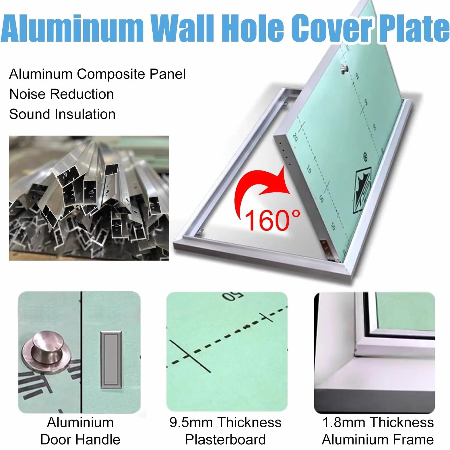 Panel dostępu do montażu podtynkowego 18 x 20 do płyt kartonowo-gipsowych, metalowych drzwi wejściowych do szpitali, szkół i hoteli, trwała płyta osłonowa z wykończeniem płyt gipsowo-kartonowych, 460