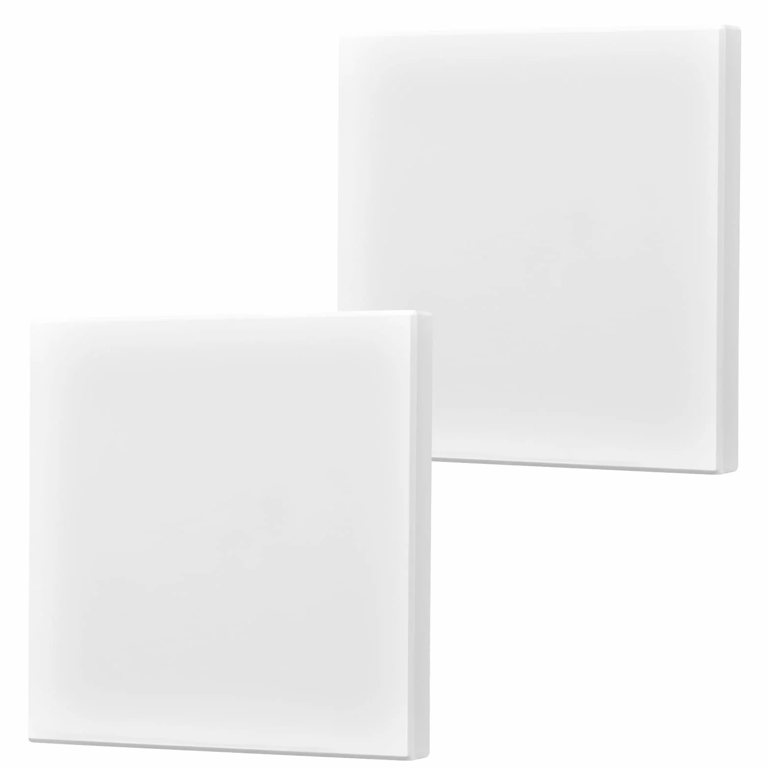 Biała zaślepka podtynkowa osłona gniazdek wtykowych, bez otworów, osłona gniazda wtykowego do nieużywanych gniazd lub przełączników, 2 sztuki, 8,6 x 8,6 cm