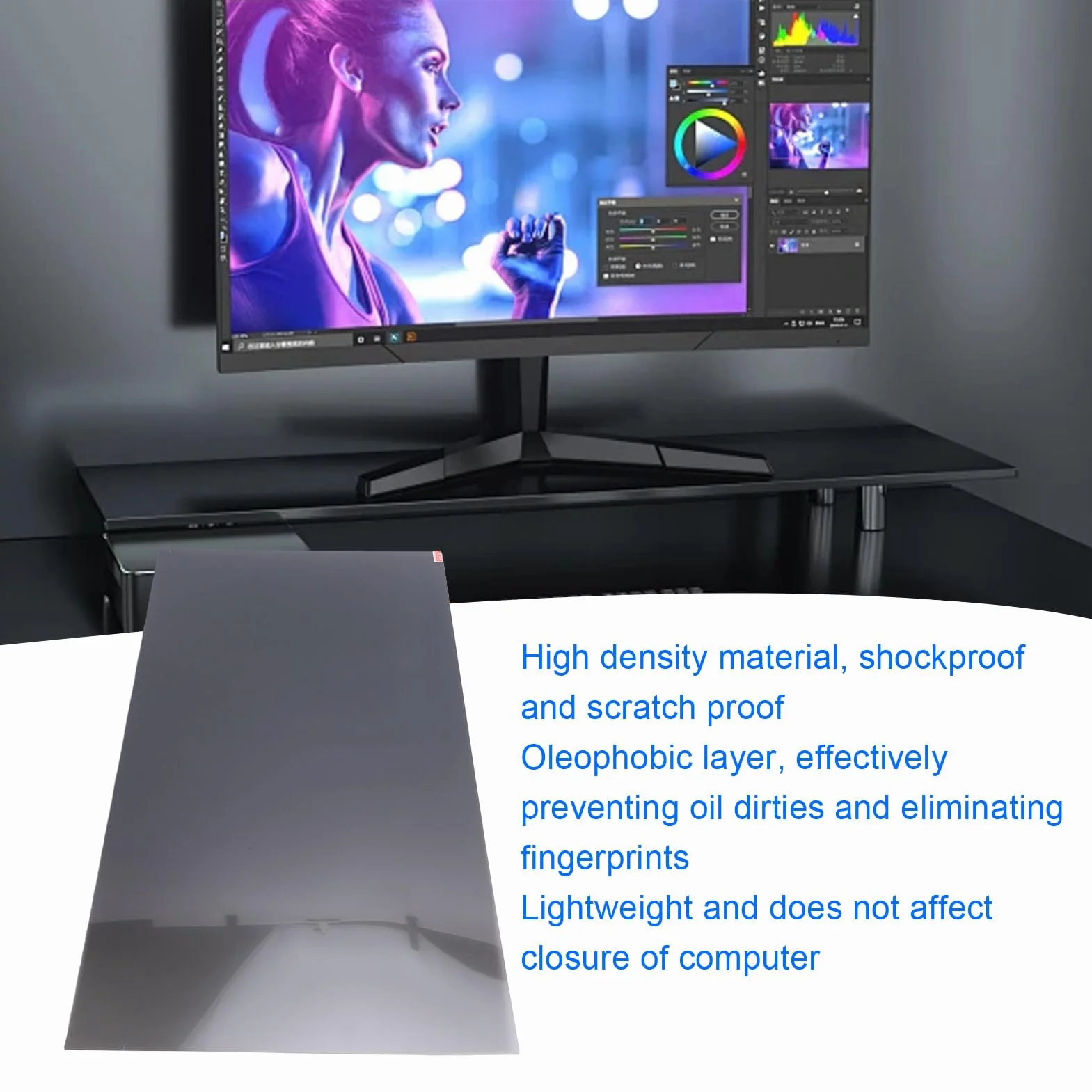 Elprico 27-calowy Magnetyczny Ekran Zasłaniający do Monitora 16:9, Ochrona Oczu, 598 mm
