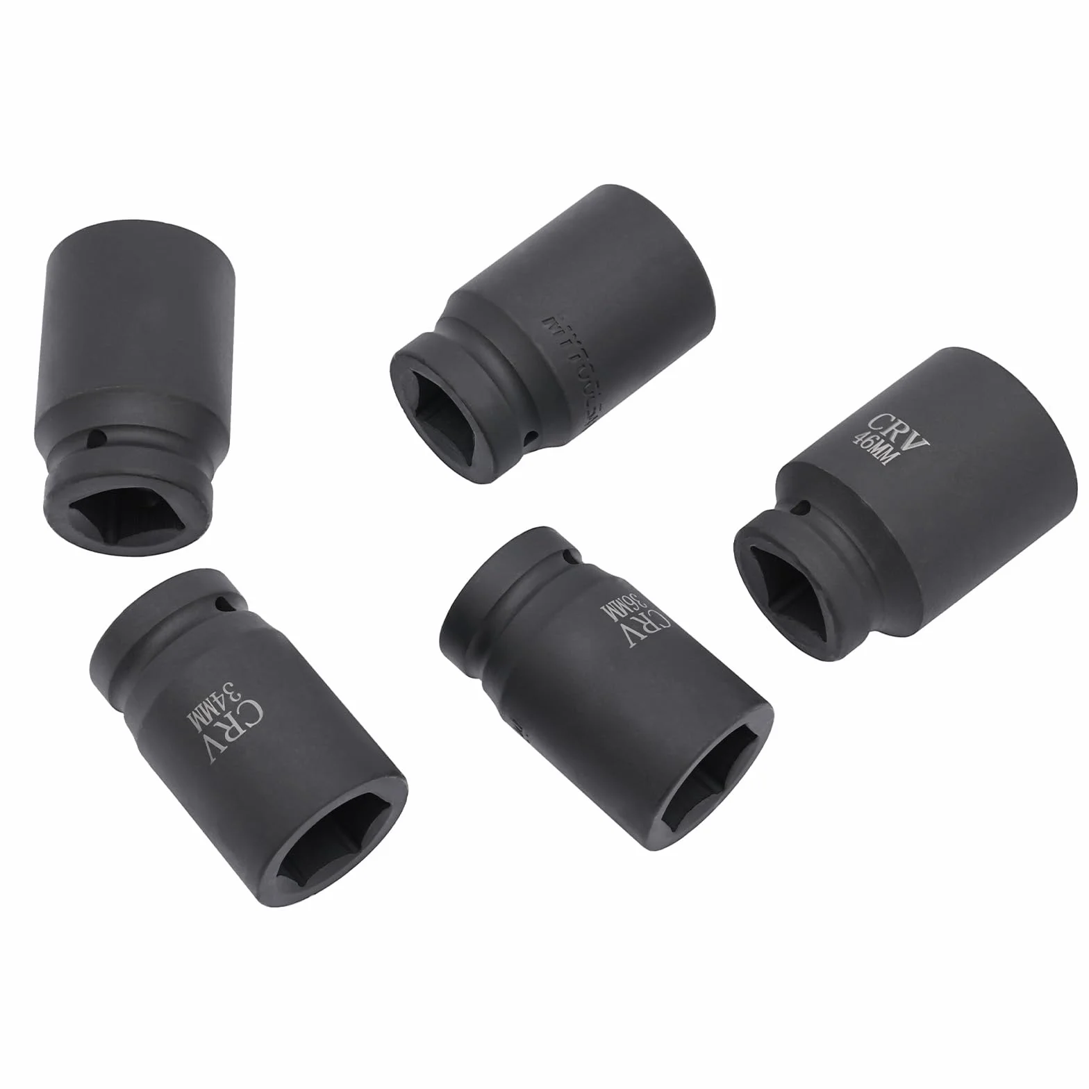 10-częściowy zestaw nasadek udarowych 1", 24-46 mm, klucze nasadowe, zestaw kluczy nasadowych