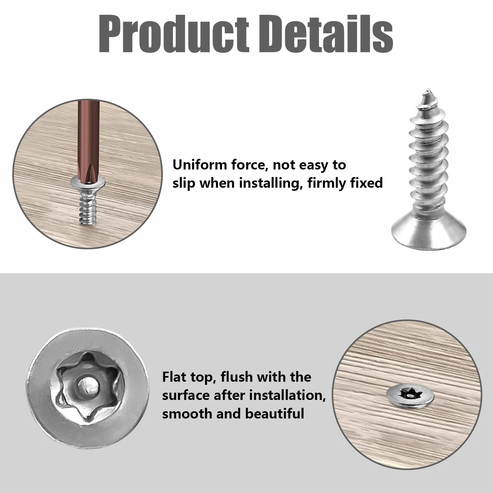 180 sztuk wkrętów do drewna, ze stali nierdzewnej, Torx, uniwersalne wkręty do płyt wiórowych, wkręty Torx, 4 x 12 mm i 4 x 16 mm, wkręty do drzwi, okien i mebli, 180 sztuk