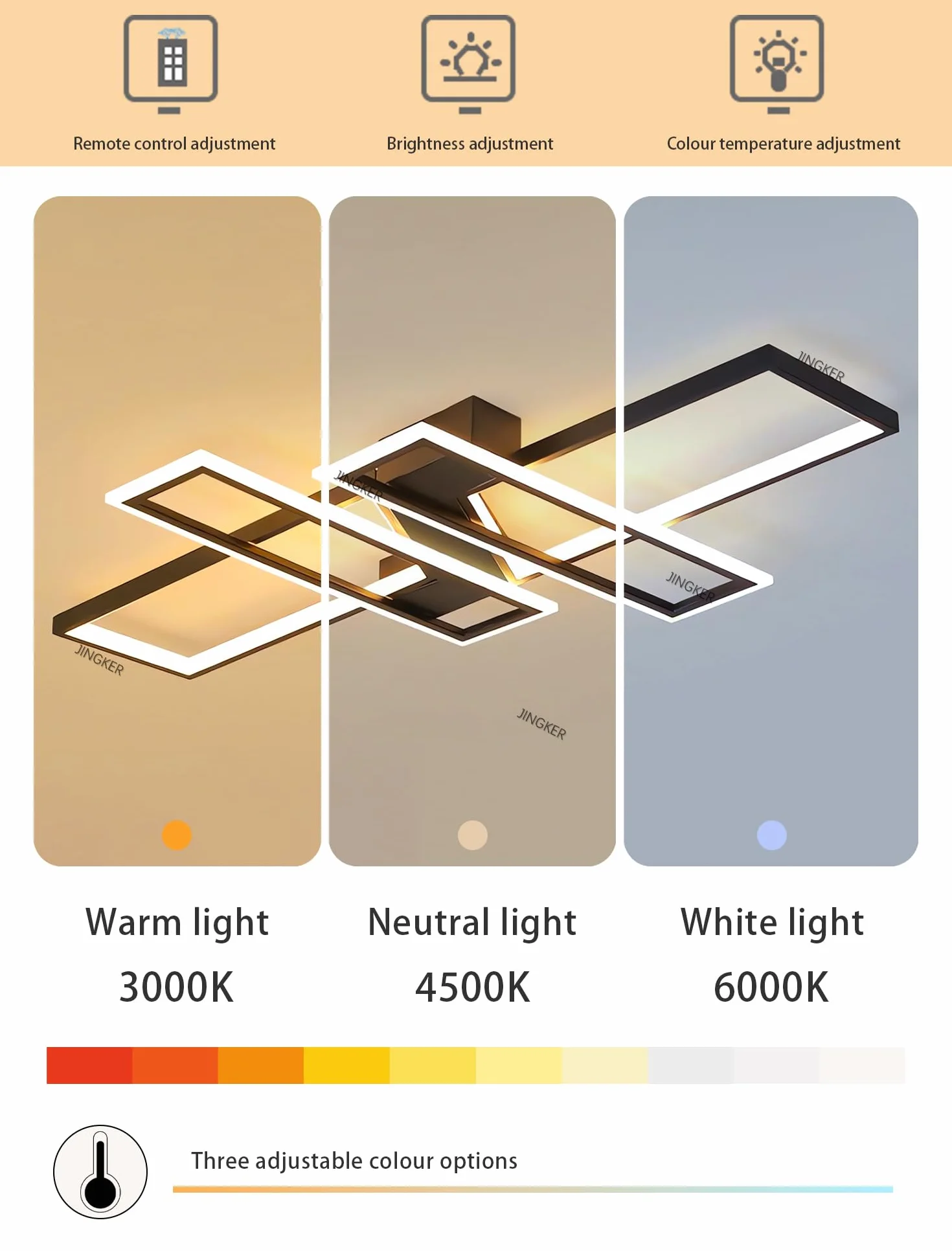 Nowoczesna minimalistyczna lampa sufitowa LED czarna 94W półwpuszczana lampa sufitowa z funkcją ściemniania 10%–100% W zestawie pilot aluminiowa lampa sufitowa odpowiednia do salonów (Czarny, Mały)