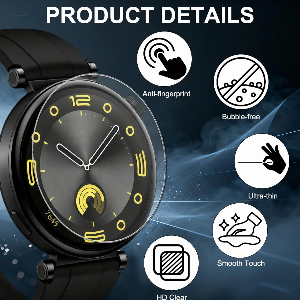 Folia ochronna do Huawei Watch GT 4 46 mm, 4 sztuki, przezroczysta HD