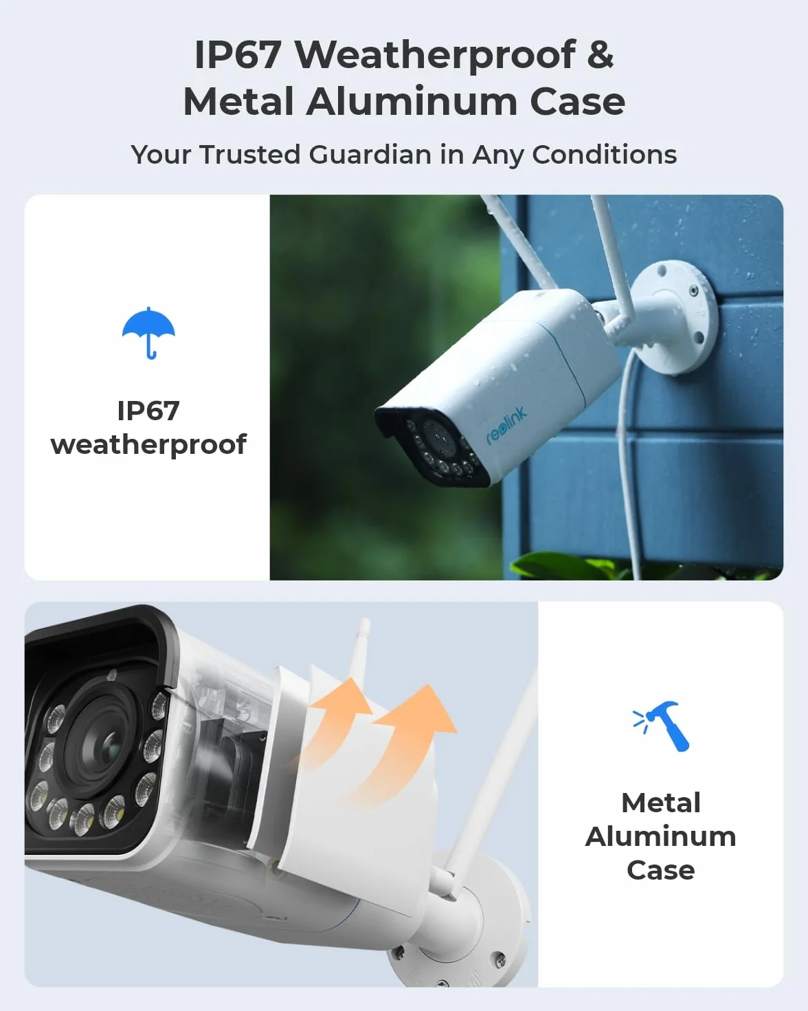 Reolink RLC-811WA Kamera Bezpieczeństwa 4K 8 MP 5-krotny Zoom Optyczny Wi-Fi 2,4/5 GHz Kolorowy Noktowizor