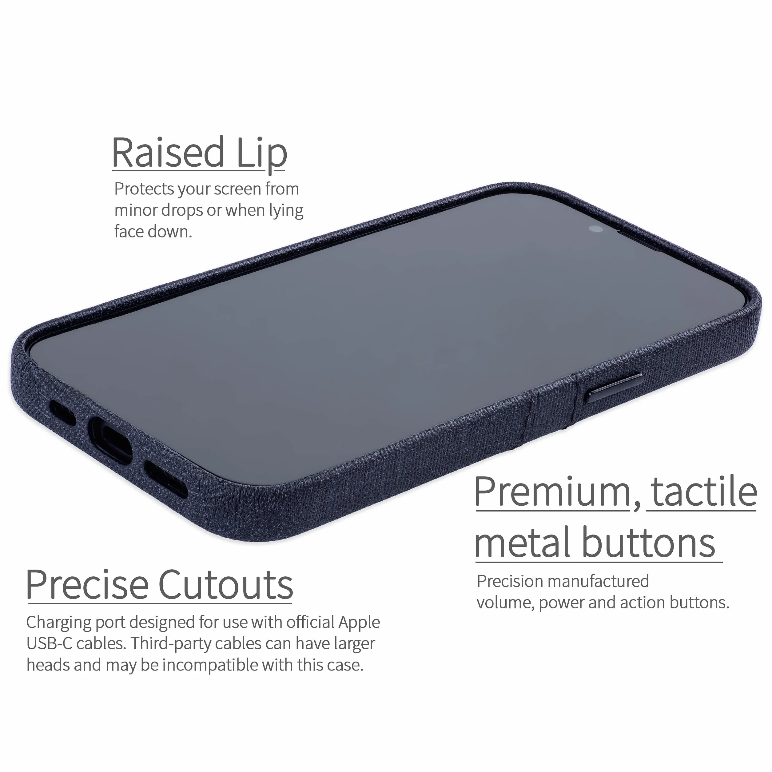 Dockem Etui na iPhone 17e iPhone 16e z Wbudowaną Metalową Płytką Mocowania Magnetycznego 2 Kieszenie M2 Luxe Etui Portfel Skóra Syntetyczna Płótno Węglowa Czerń