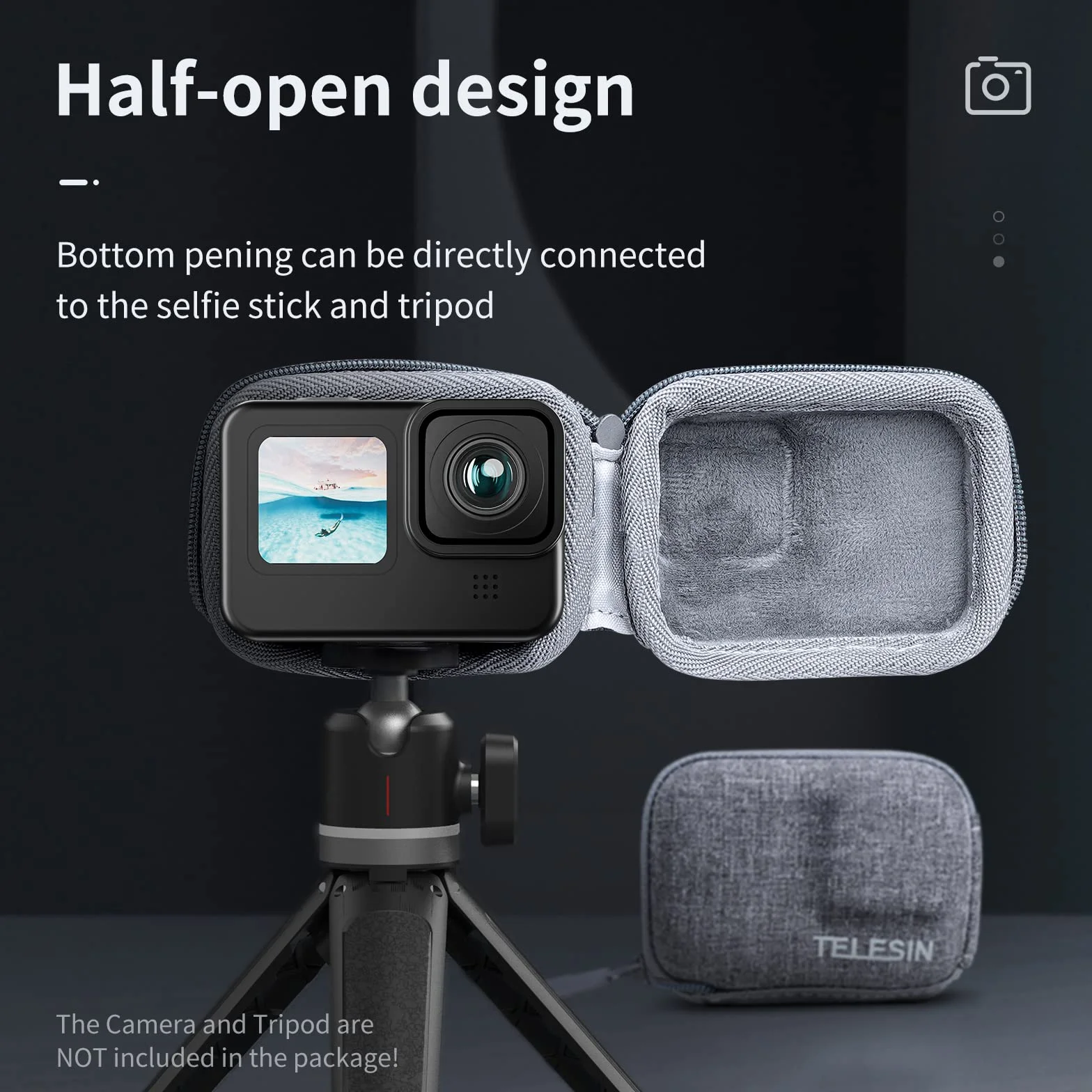 TELESIN Pokrowiec ochronny do GoPro Hero 9 czarny