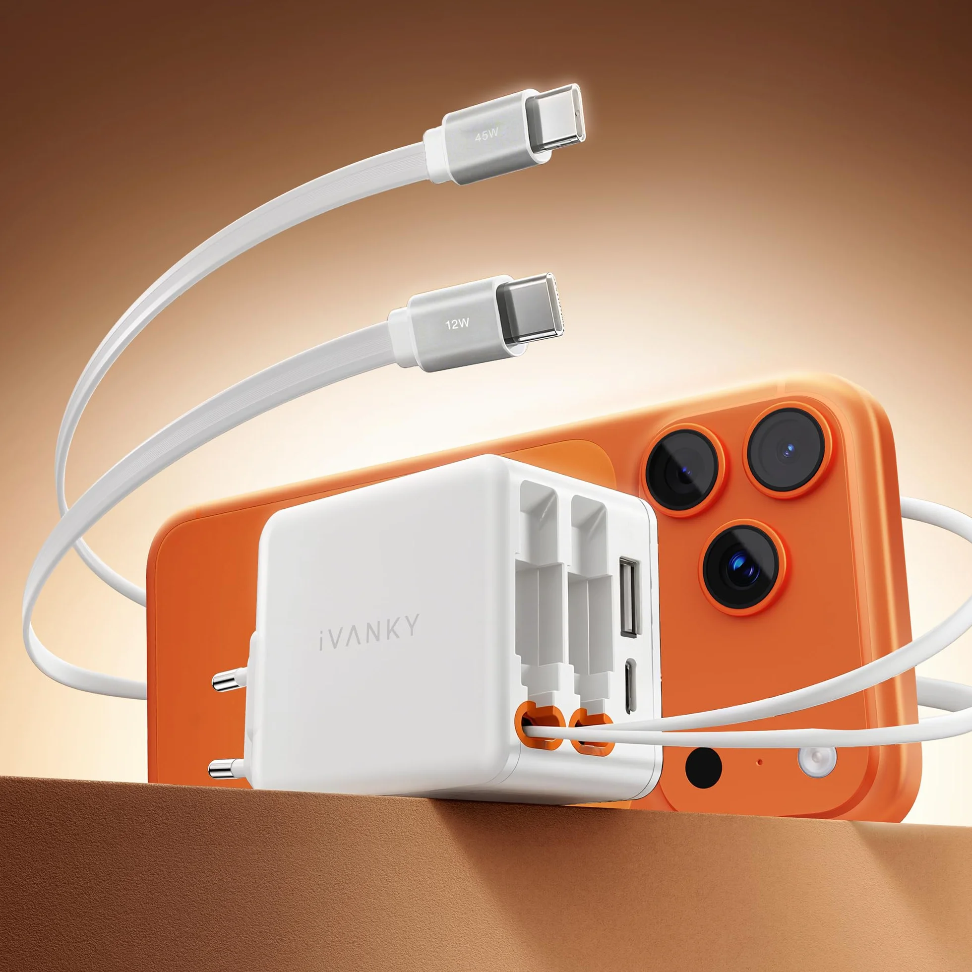 iVANKY retractable wall charger