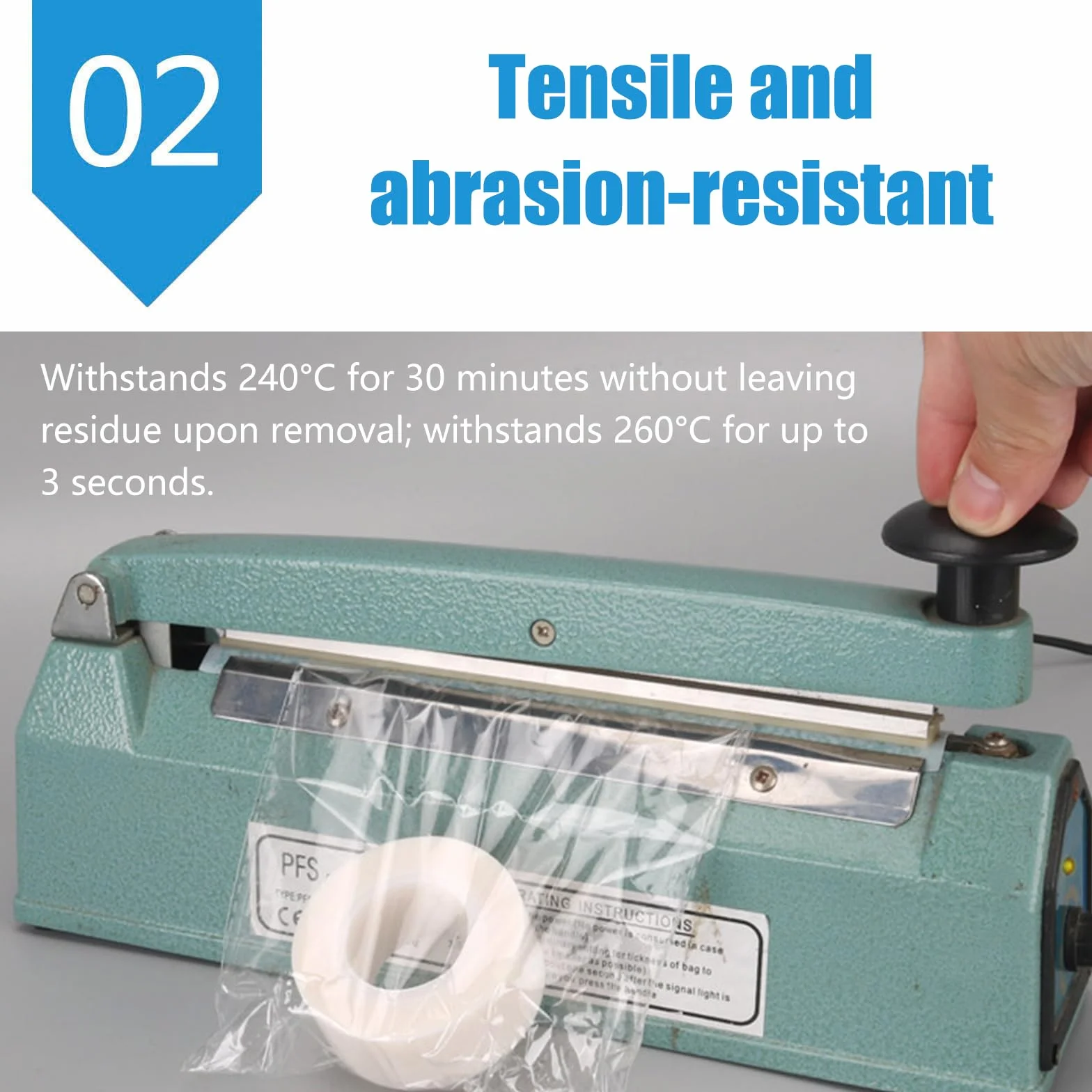 PTFE Film Tape | 0.08-0.25mm for sealing, packaging, and instruments: heat insulation and(Thick0.18mm)