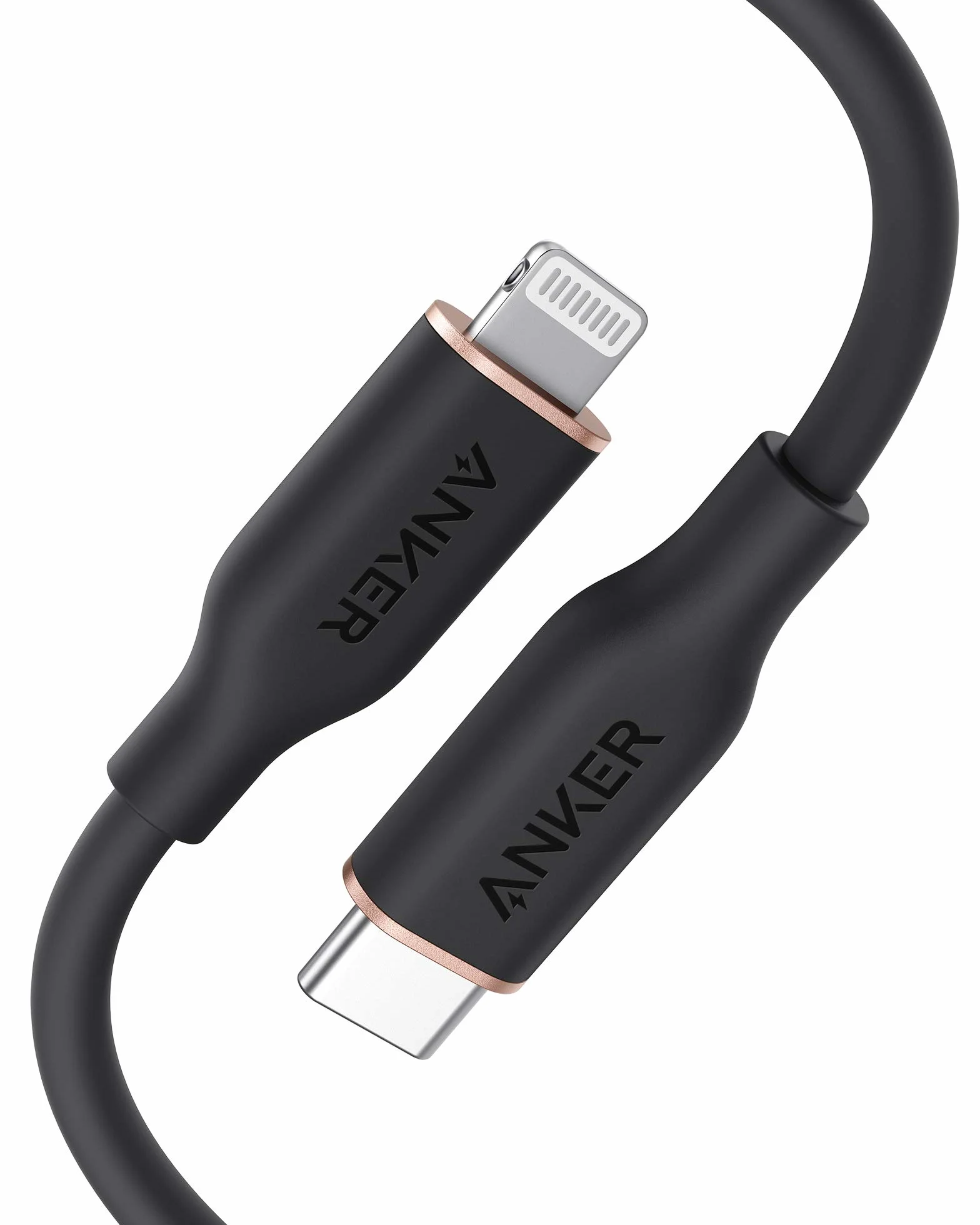 Anker Powerline III Flow kabel Lightning USB C 0,9 m MFi żel krzemionkowy do iPhone 14/13/12/11 AirPods Pro