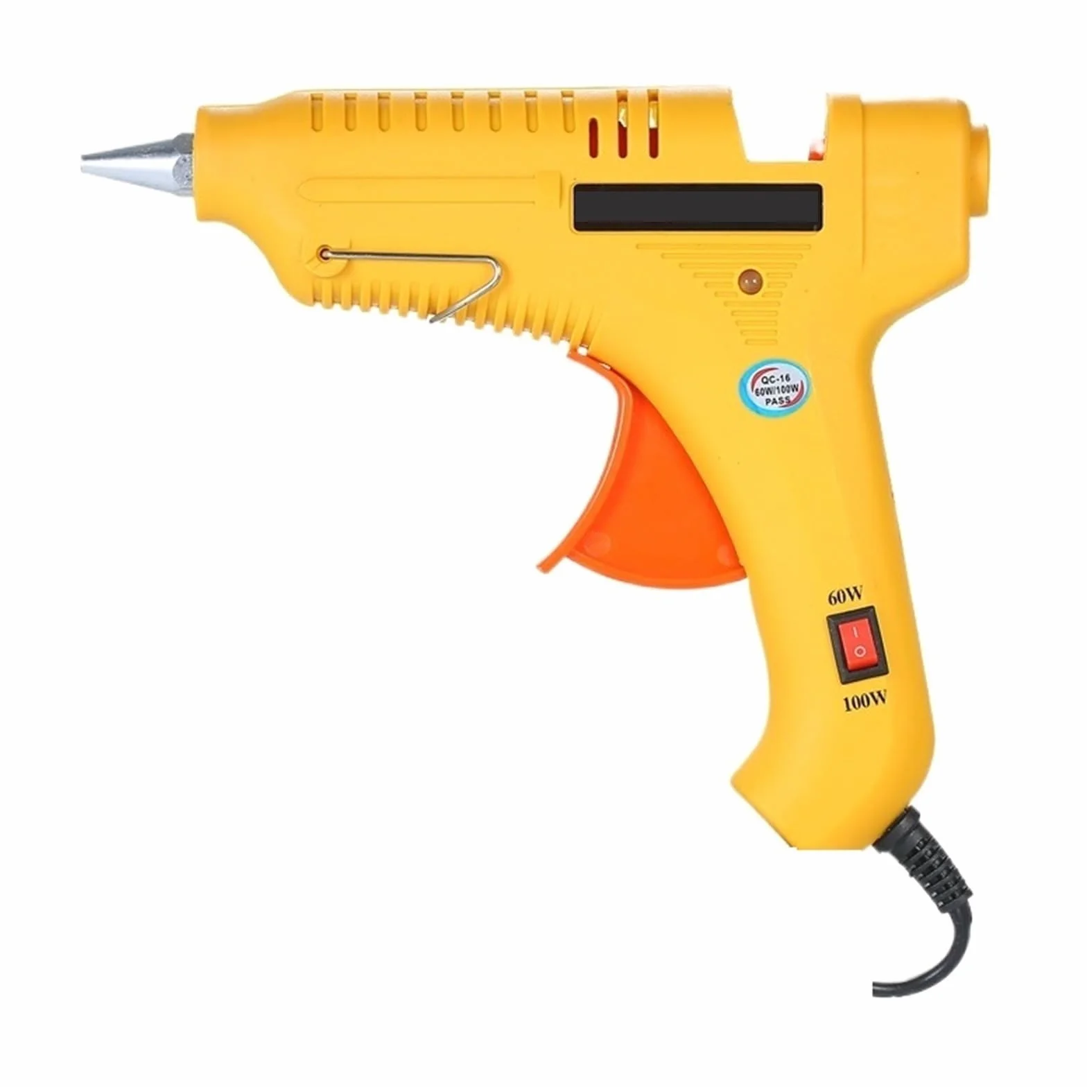 Pistolet do klejenia na gorąco 60 W/100 W, regulacja mocy, szybkie nagrzewanie do projektów przemysłowych i domowych DIY, wszechstronne i niezawodne narzędzie do klejenia