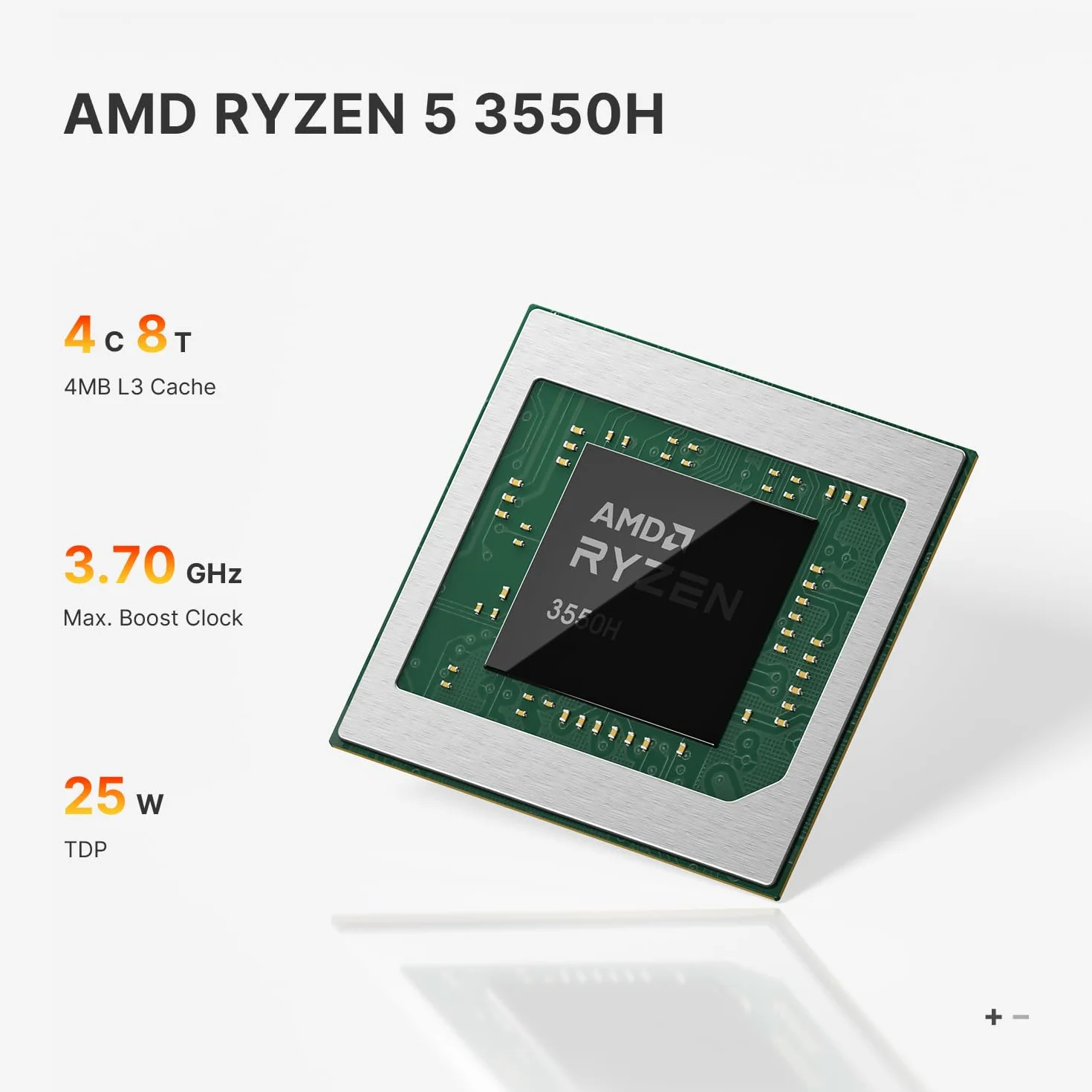 BOSGAME E4 Mini PC AMD Ryzen 5 3550H 16GB DDR4 512GB SSD Windows 11 Pro