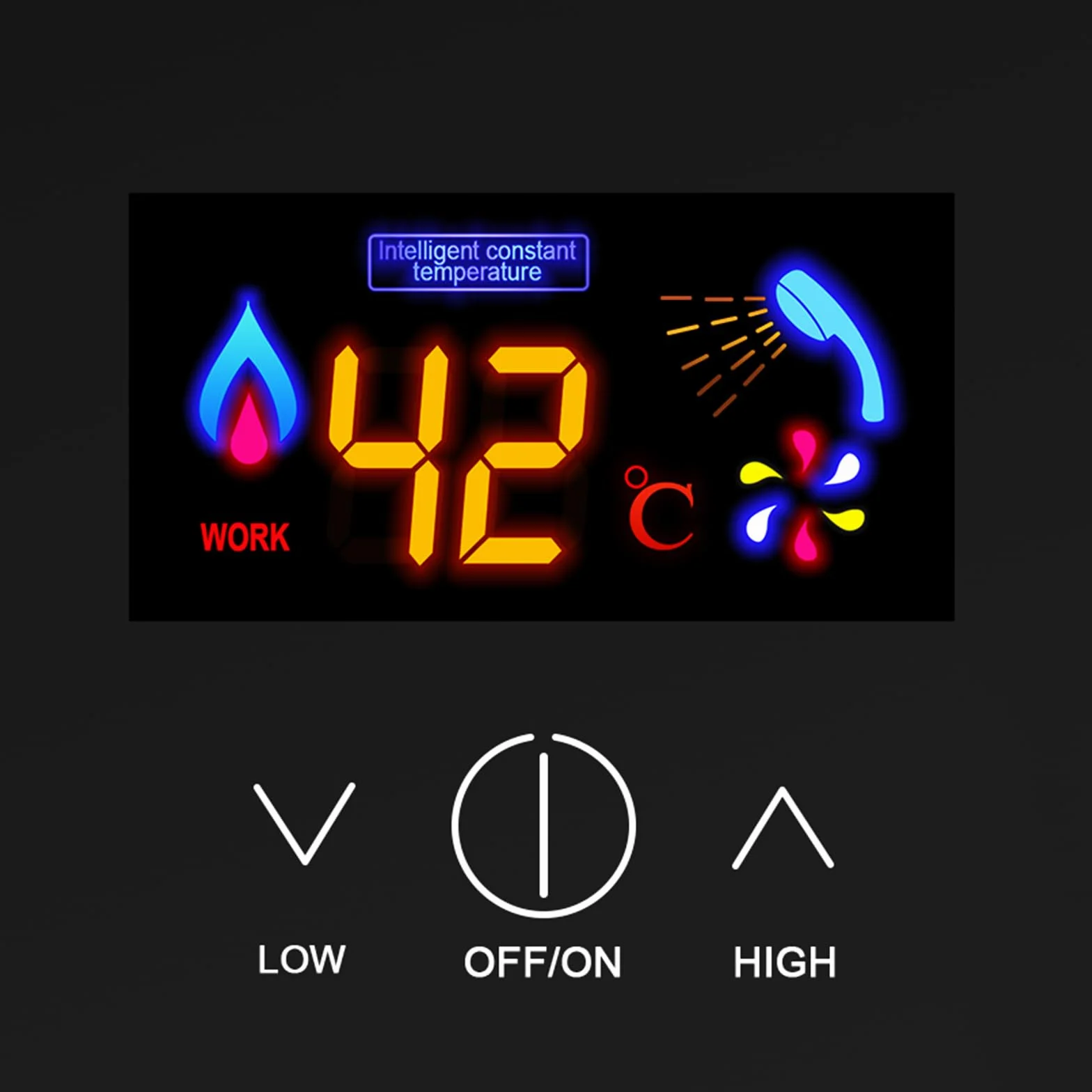 Podgrzewacz przepływowy 6500 W, elektryczny podgrzewacz wody z ekranem dotykowym, kompaktowy bojler dolny do prysznica i kuchni, natychmiastowa gorąca woda do domu, hotelu i kampera
