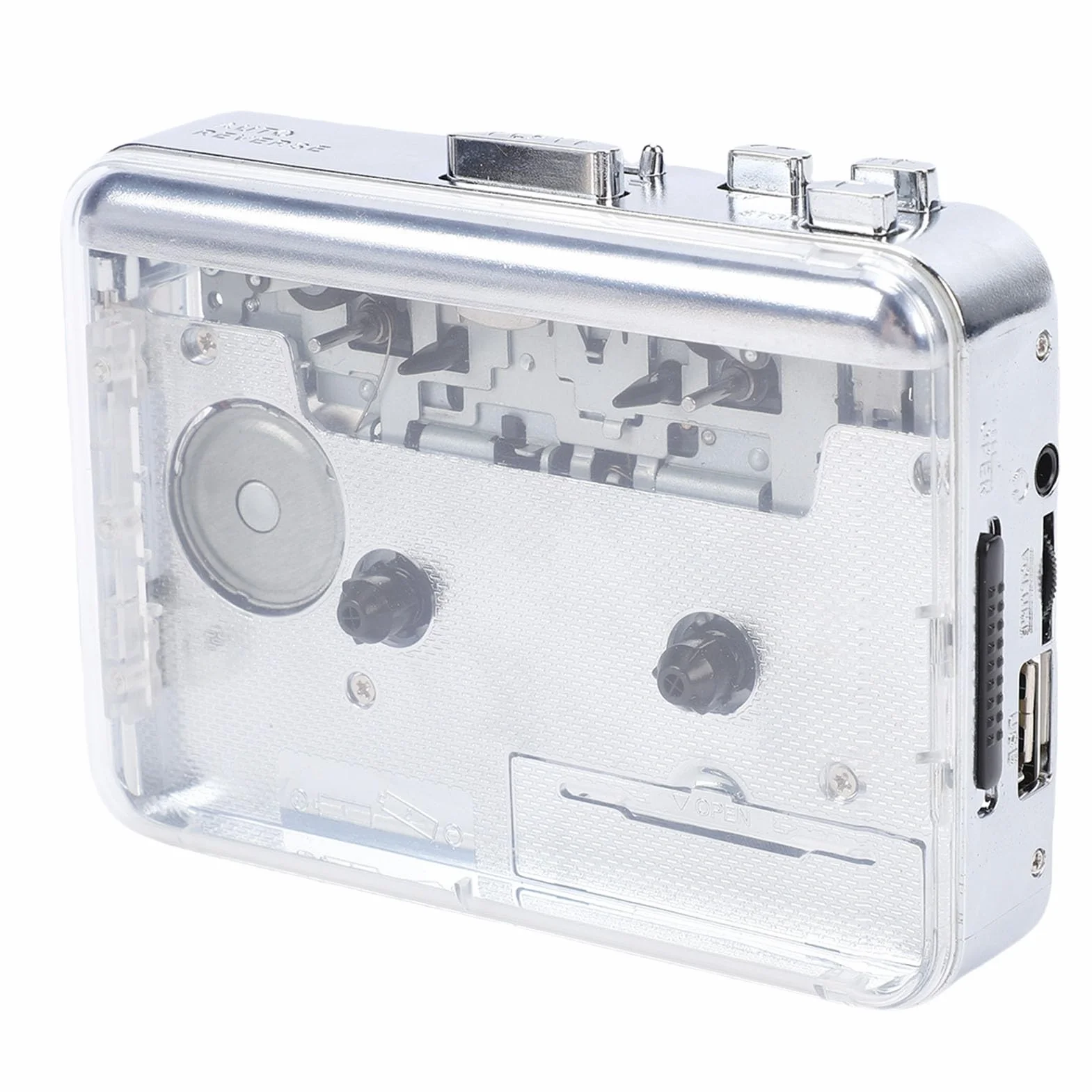 Przenośny Odtwarzacz Kasetowy, Konwerter Kaset na MP3 z Oprogramowaniem do Konwertera Taśm Obsługuje Dyski Flash USB Czytniki Kart USB ze Słuchawkami Głośnik