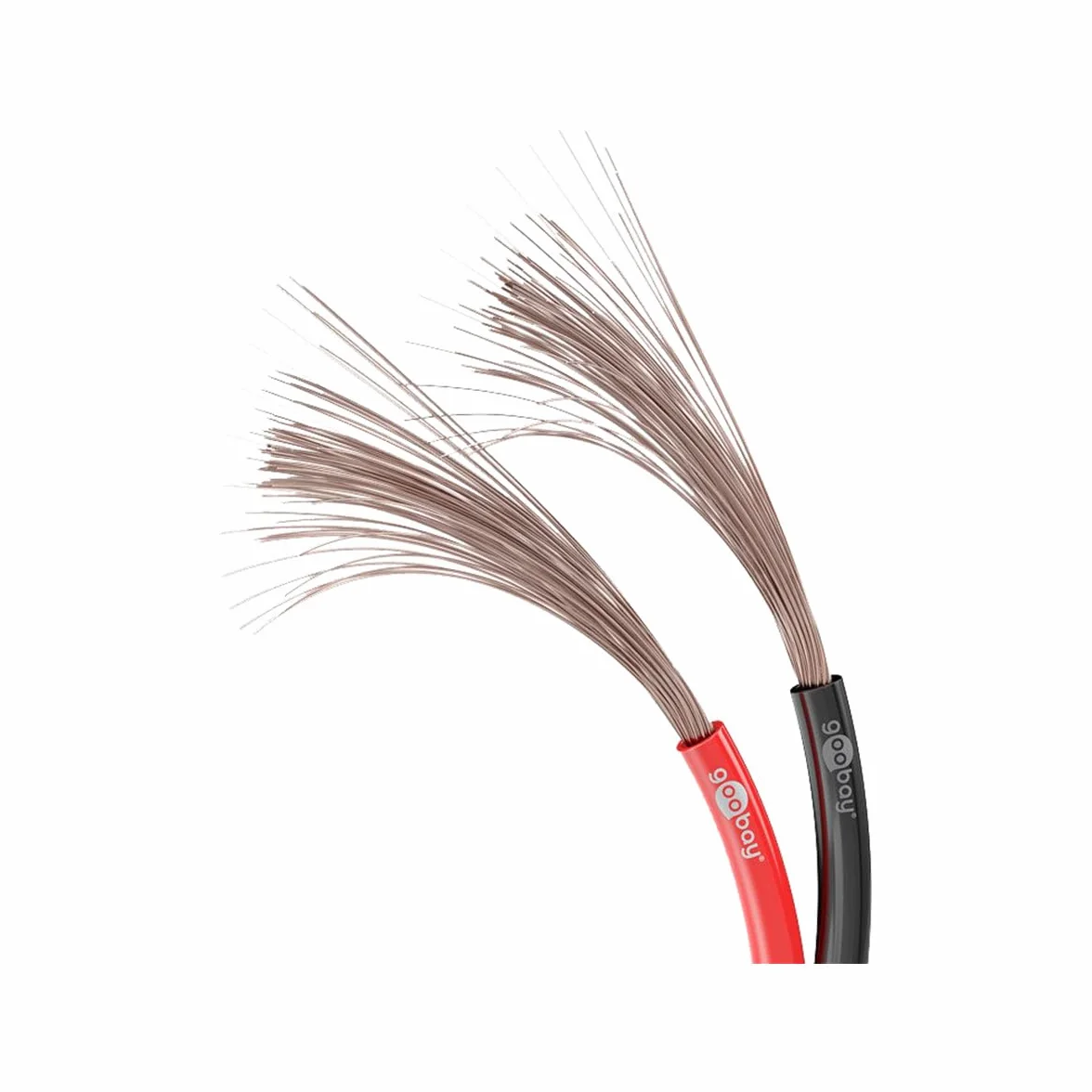 goobay Kabel głośnikowy 2 x 0,75mm² 25 m czerwony czarny