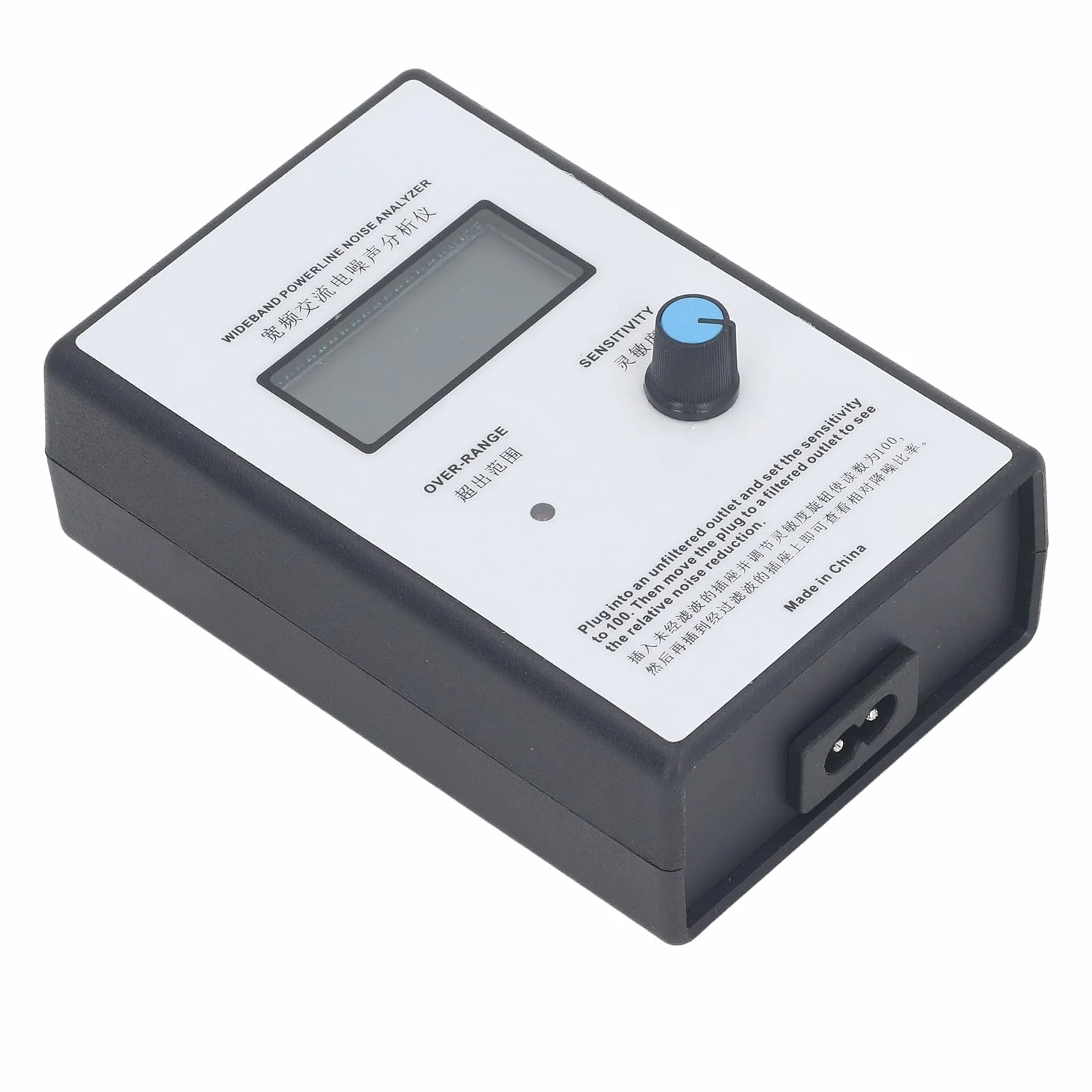 Analizator szumów w sieci miernik tętnienia wyświetlacz cyfrowy LCD Tester szumów Powerline szerokopasmowy analizator szumów AC EMI (wtyczka UE