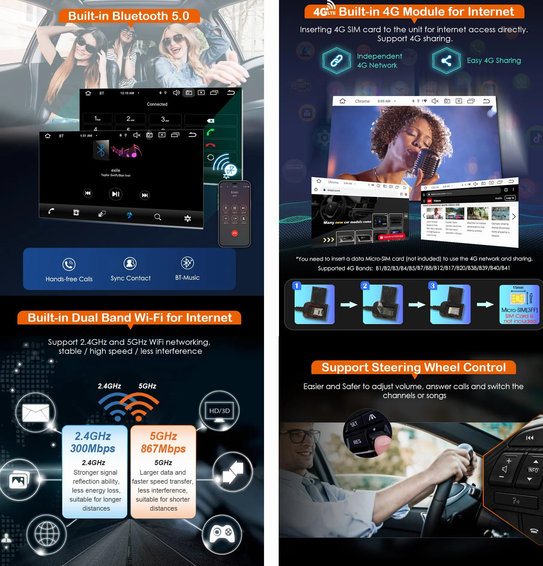 Erisin Android 14 radio samochodowe GPS nawigacja do BMW serii 3 E90 E91 E92 E93 8-Core CPU CarPlay Bluetooth ekran dotykowy