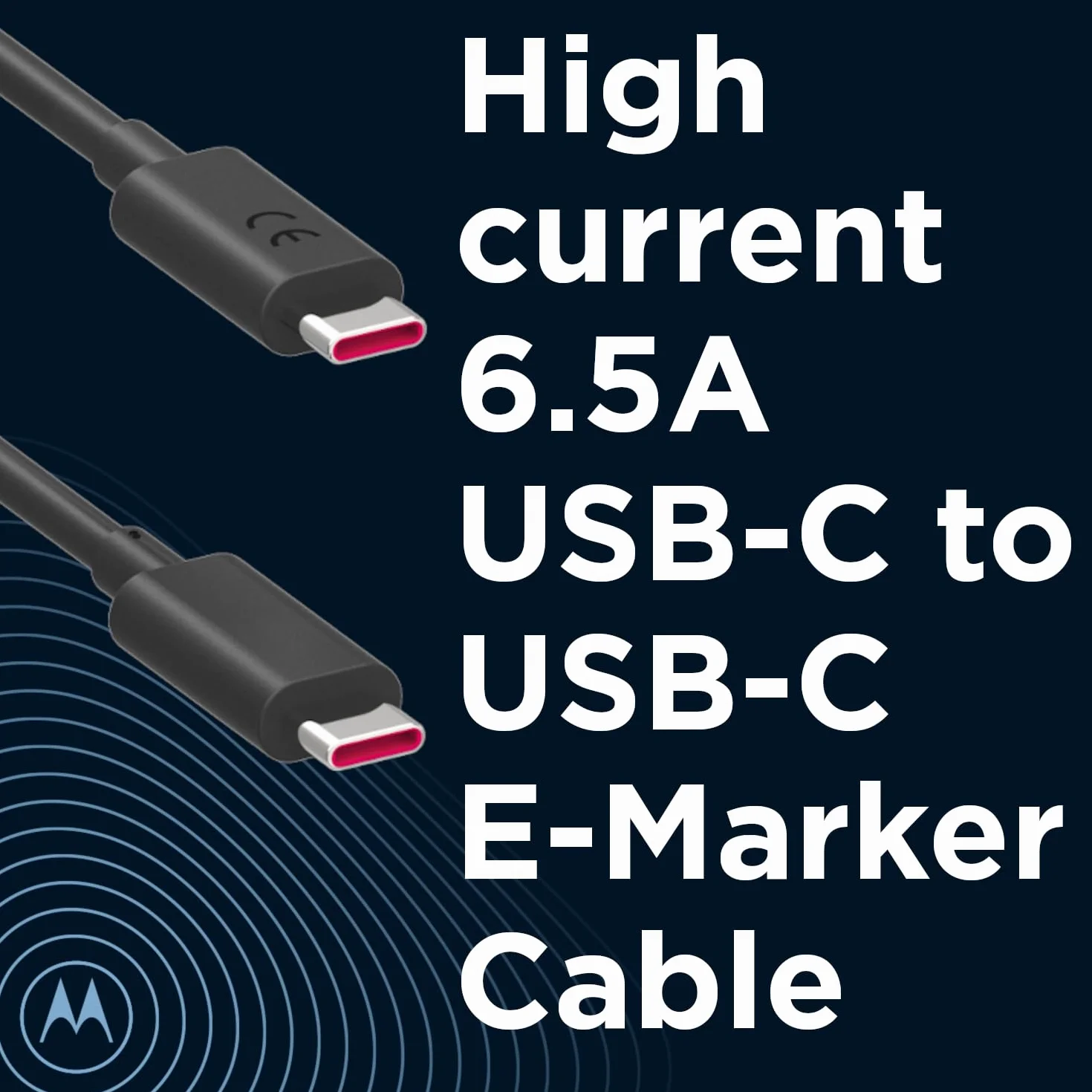 Motorola TurboPower ładowarka GaN 125 W USB-C 1 m 6,5 A