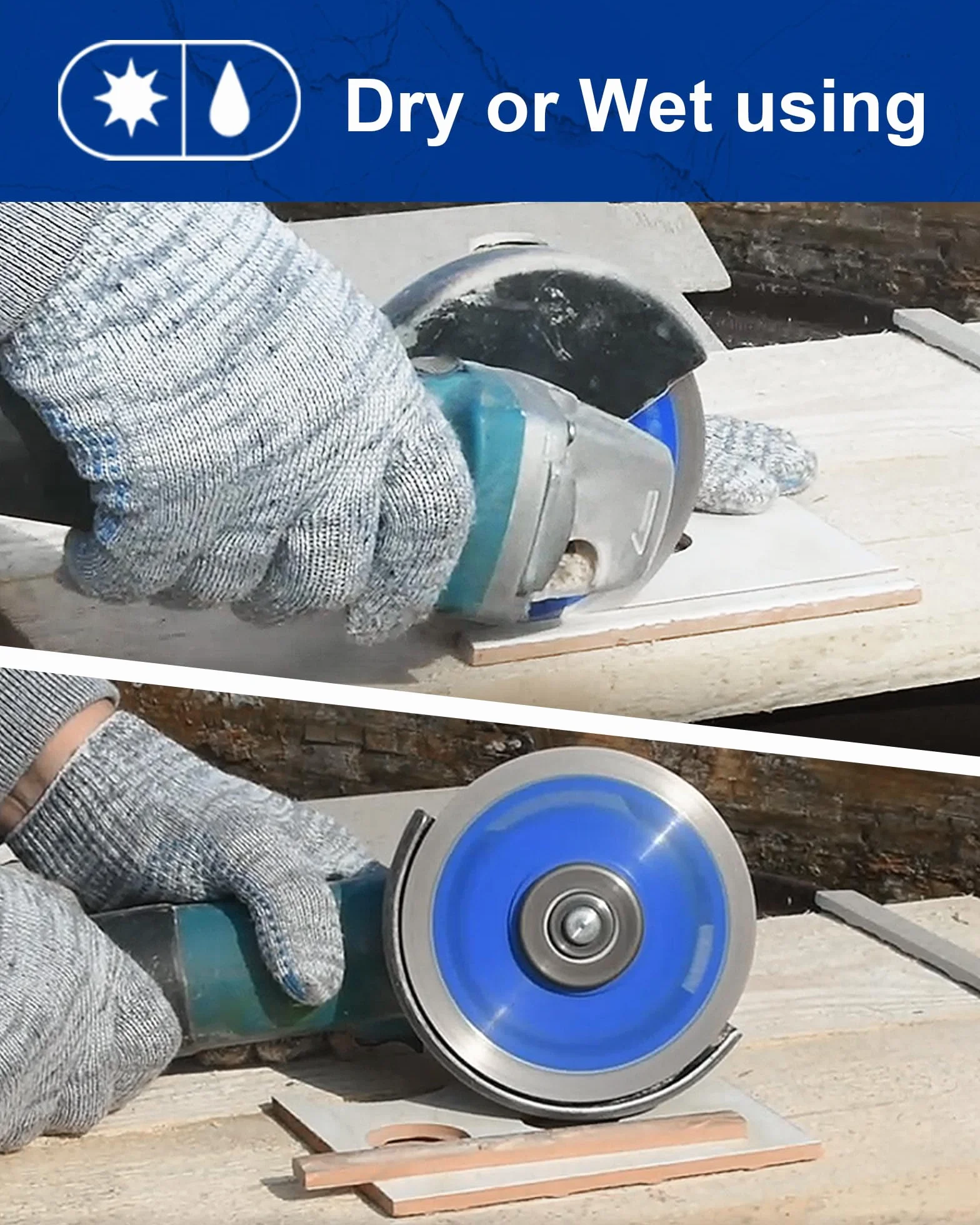 SHDIATOOL Diamentowa tarcza tnąca X siatka turbo segment tłoczony na gorąco spiekane ostrze tarczowe do płytek marmur średnica 125 mm opakowanie 5 szt.