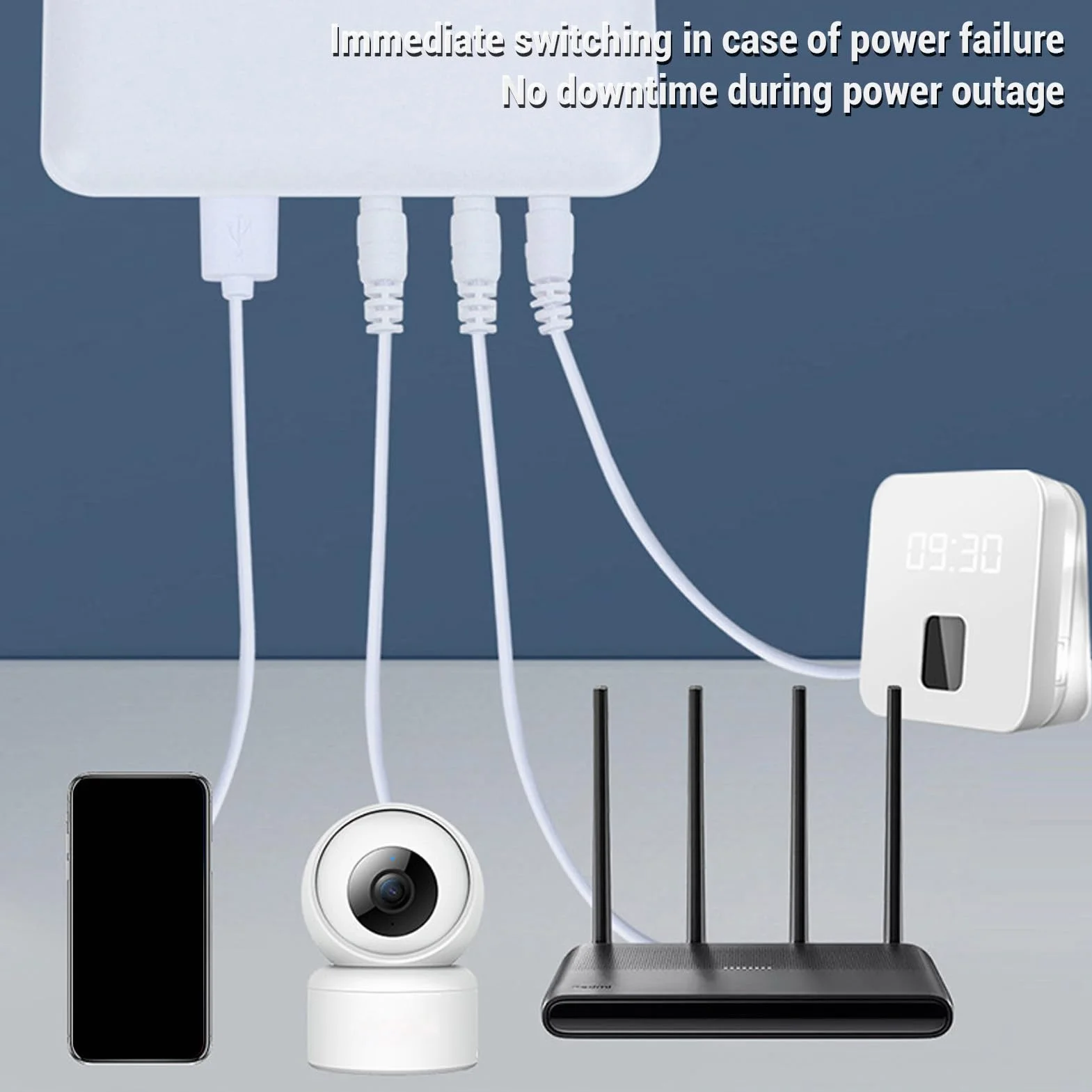 Mini UPS Battery Backup 6000 mAh 5V 9V 12V Nieprzeprzepuszczalny Zasilacz do Routera Modemu Kamery Bezpieczeństwa (wtyczka UE)