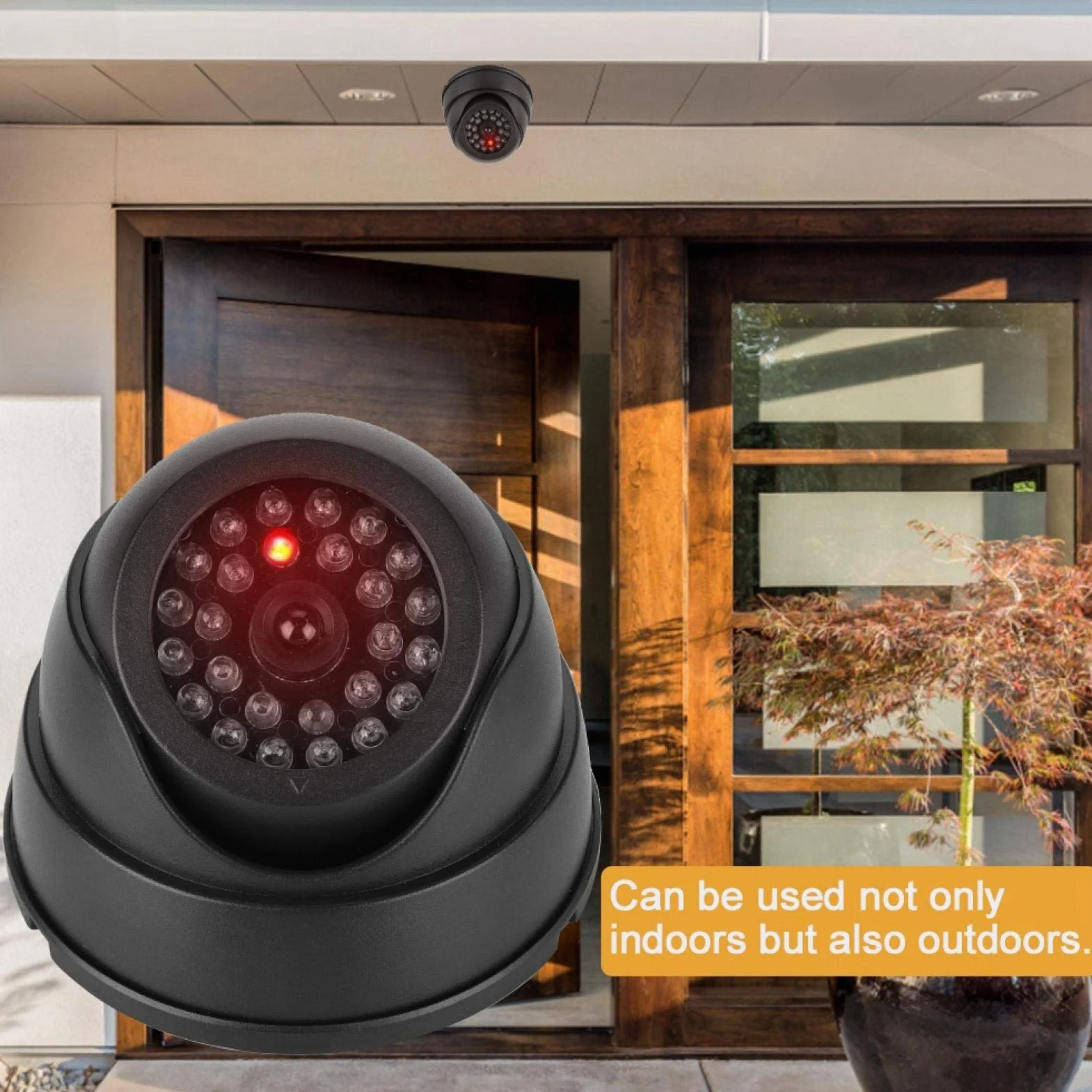 Dummy Camera Dummy Surveillance Camera Security, fałszywa kamera bezpieczeństwa z 30-częściowymi diodami LED IR, do domu, biura, miejsc wewnątrz i na zewnątrz