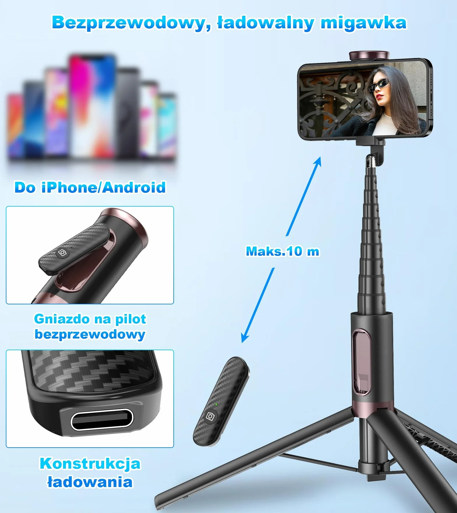 TONEOF Magnetyczny stojak na telefon do samochodu 202MAX170BK