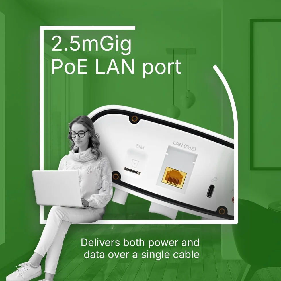 Zyxel 5G Router Outdoor IP55 7 Gbps 2.5GbE PoE LAN Nebula Cloud Managed FWA70