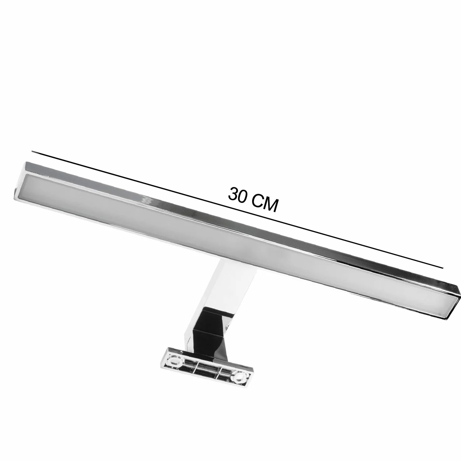 LIGHTWORLD24 Welt der Lichter Lampa LED do lustra I lampa łazienkowa I oświetlenie do makijażu I łazienka I lampa do zabudowy I oświetlenie szafy I lampa zaciskowa I 230V I 550lm I IP44 I 30cm I 5W