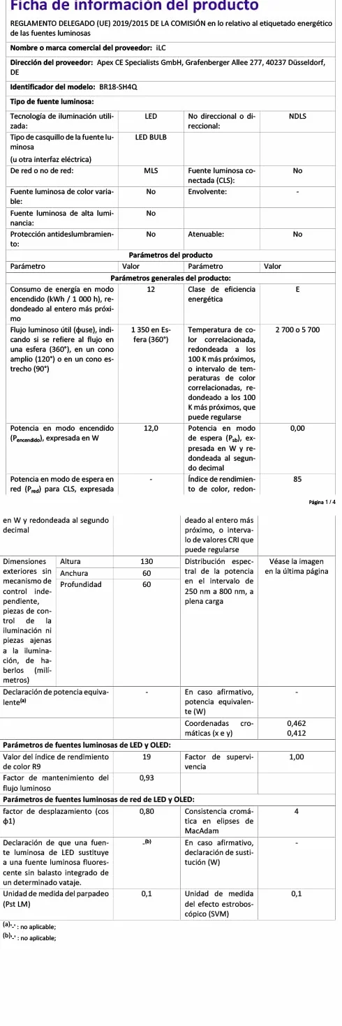 ILC żarówka Edisona E27 o mocy 12 W, ekwiwalent 85 W, zmieniająca kolor ściemniana, RGBW LED, ciepła biel 2700 K, dołączony pilot zdalnego sterowania