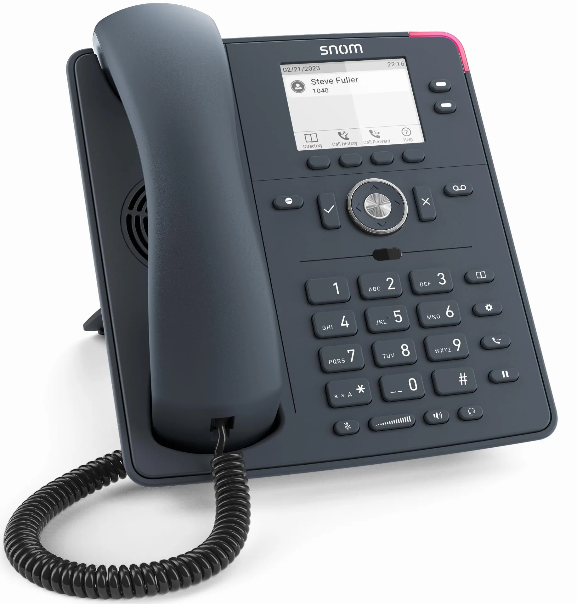 Snom D140 Łupek szary Telefon VoIP, wyświetlacz LCD 2.8, HD, 2 SIP, PoE Class 1, IPv4/IPv6, OpenVPN