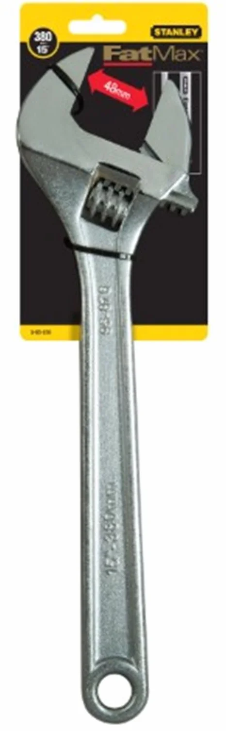 STANLEY Wytrzymały Klucz nastawny FatMax 375mm dla profesjonalistów i majsterkowiczów do codziennego użytku 375mm