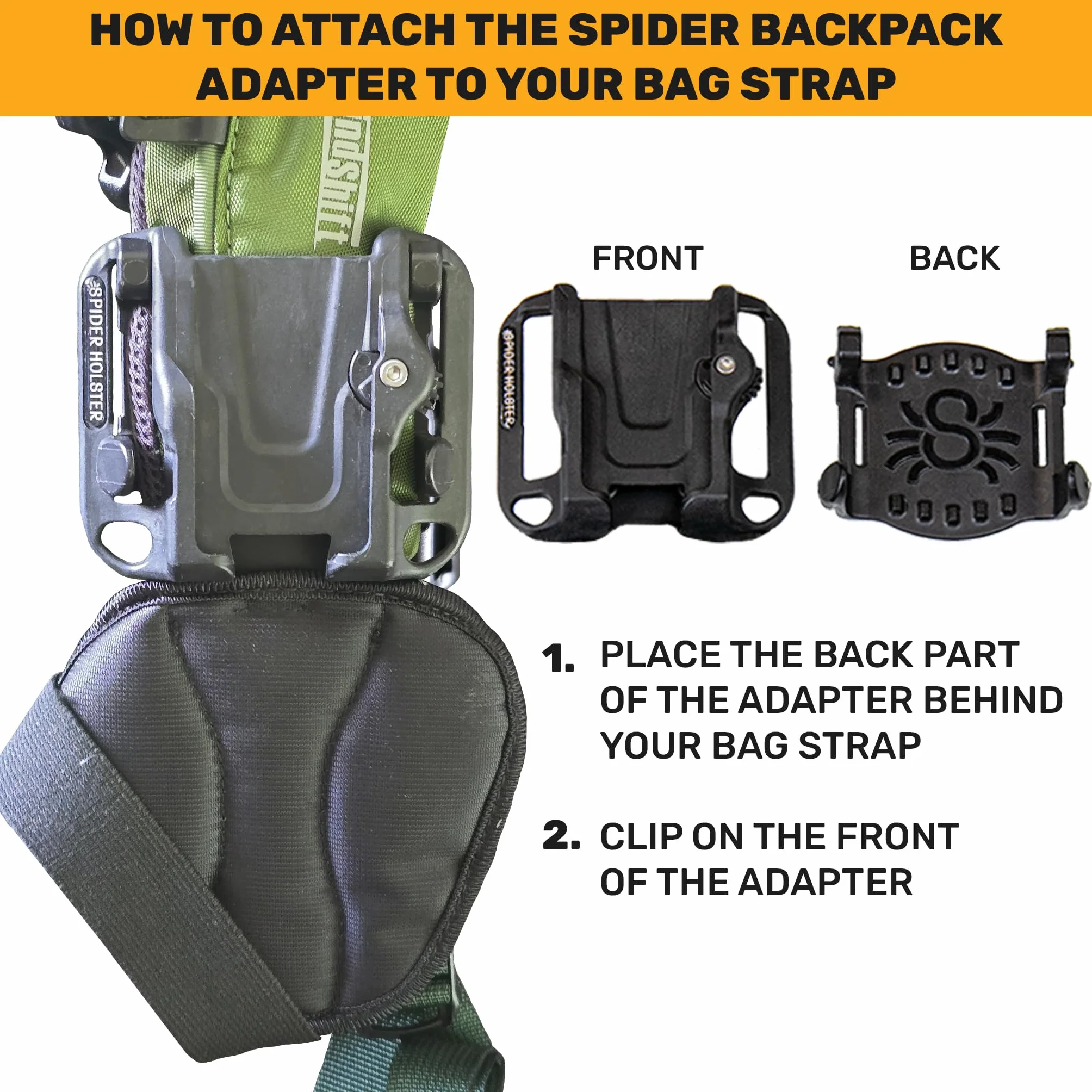 Spider X Belt Holster Set z klipsem na aparat, bezlusterkową płytą i adapterem plecaka