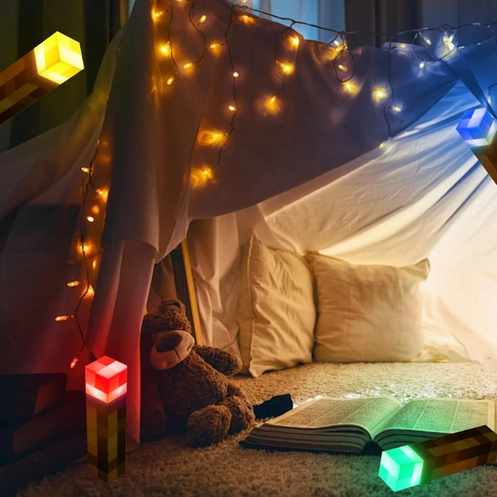Lampa nocna LED, 4 kolory, lampka nocna LED Mcers, lampka nocna z możliwością ponownego ładowania przez USB, lampka nocna 3D dla dzieci, zabawka, prezent