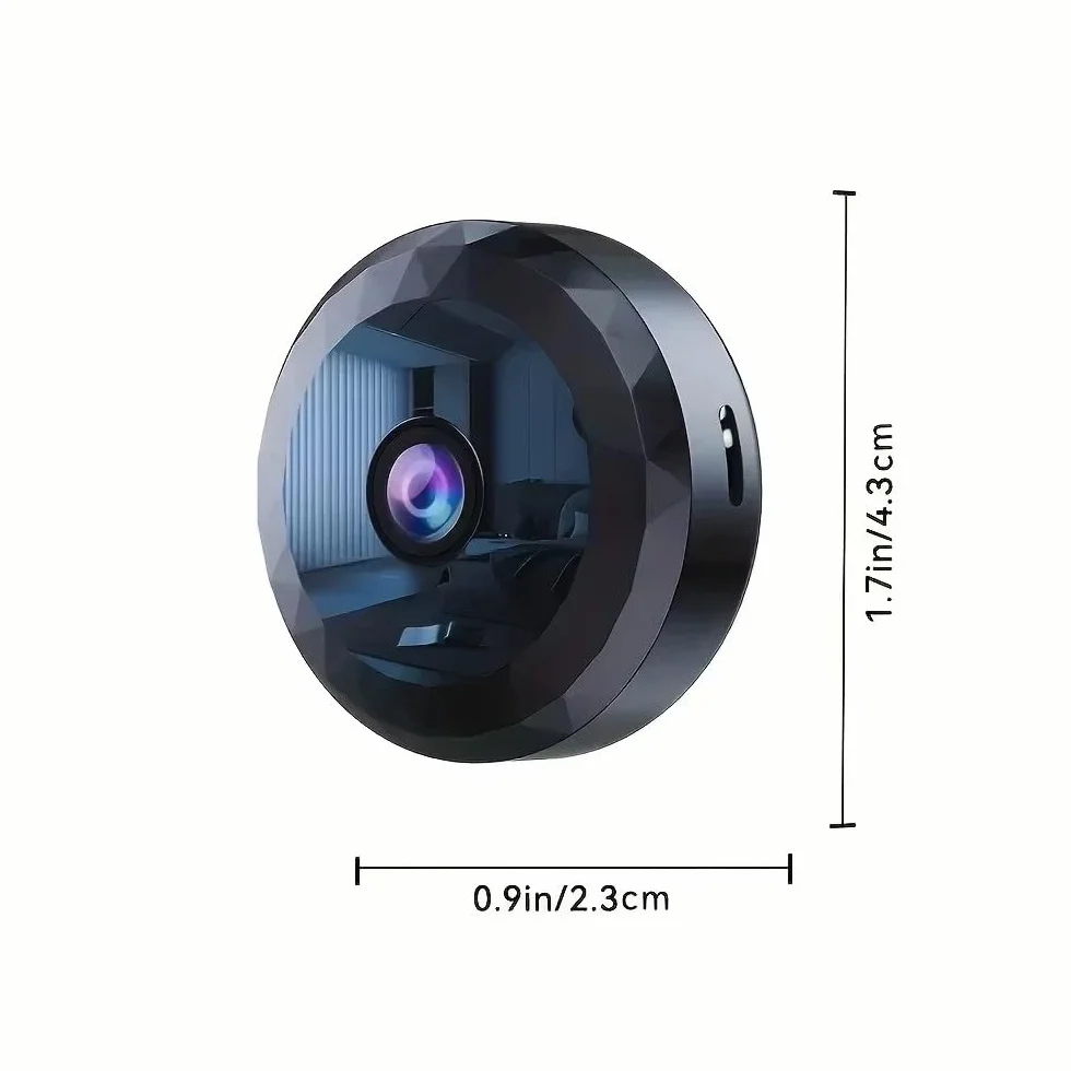 Mini kamera bezpieczeństwa WiFi 1080p HD bezprzewodowy nadzór wewnętrzny z noktowizorem wykrywanie ruchu sterowanie aplikacją mobilną czarna