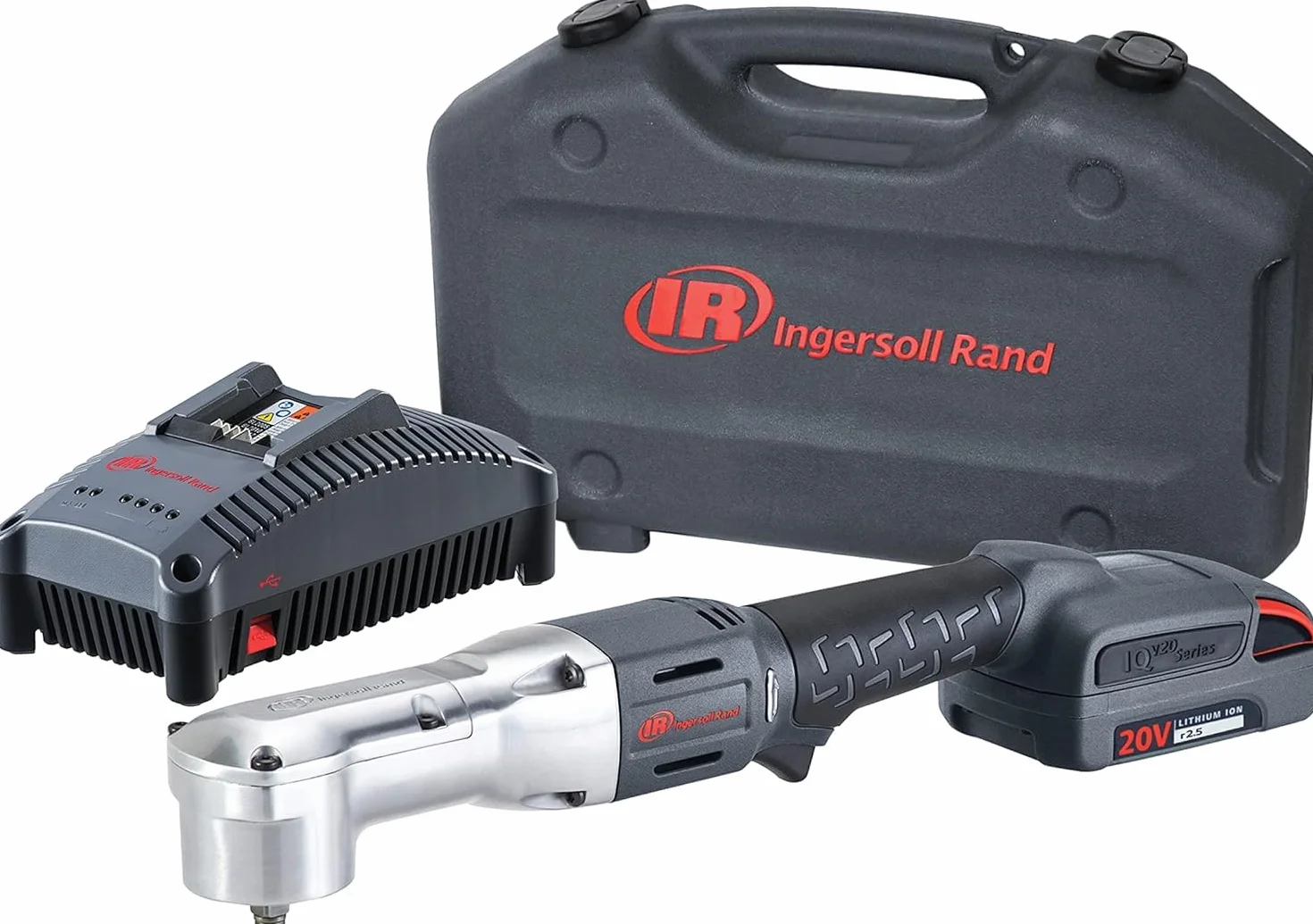 Ingersoll rand Klucz udarowy W5330, zestaw obejmujący kątowy, 3/8 cala 20 v, 1 akumulator 2,5 ah i ładowarkę eu