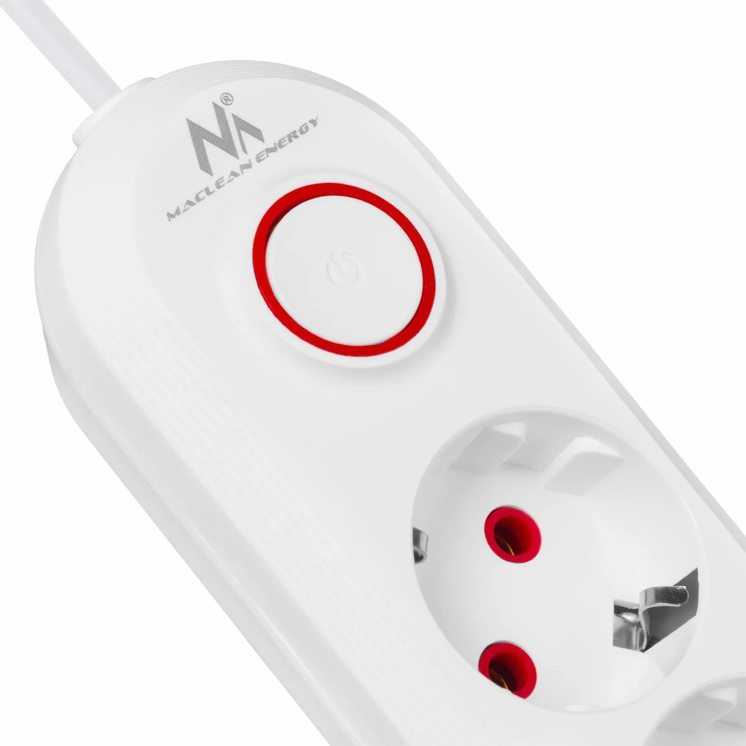 Maclean Listwa zasilająca MCE394/MCE395 2500 W 1,5 m Biały 5 gniazd 3xUSB